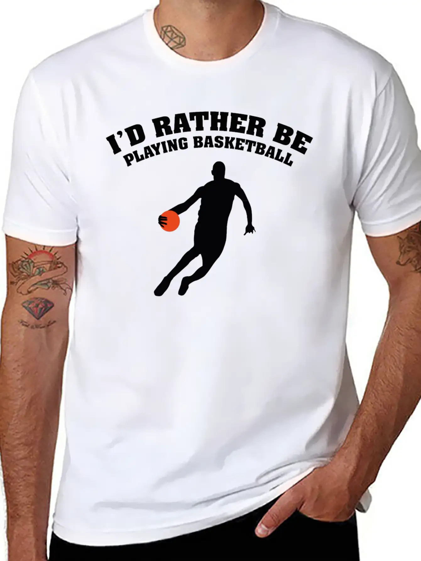 I'd Rather Be Playing Basketball Unisex Casual T-Shirt – Clean Design For Daily Comfort