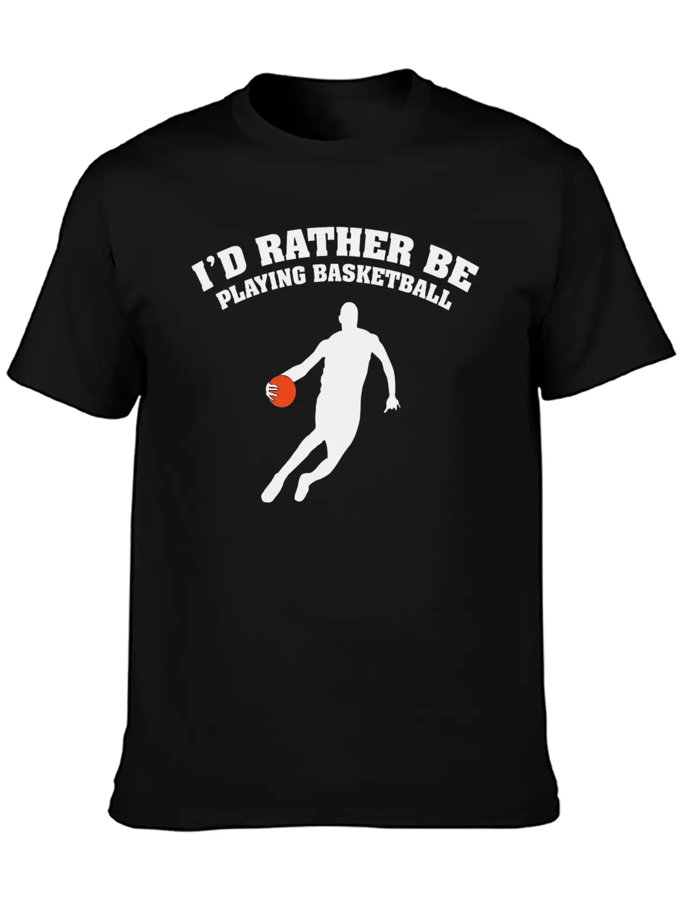 I'd Rather Be Playing Basketball Unisex Casual T-Shirt – Clean Design For Daily Comfort