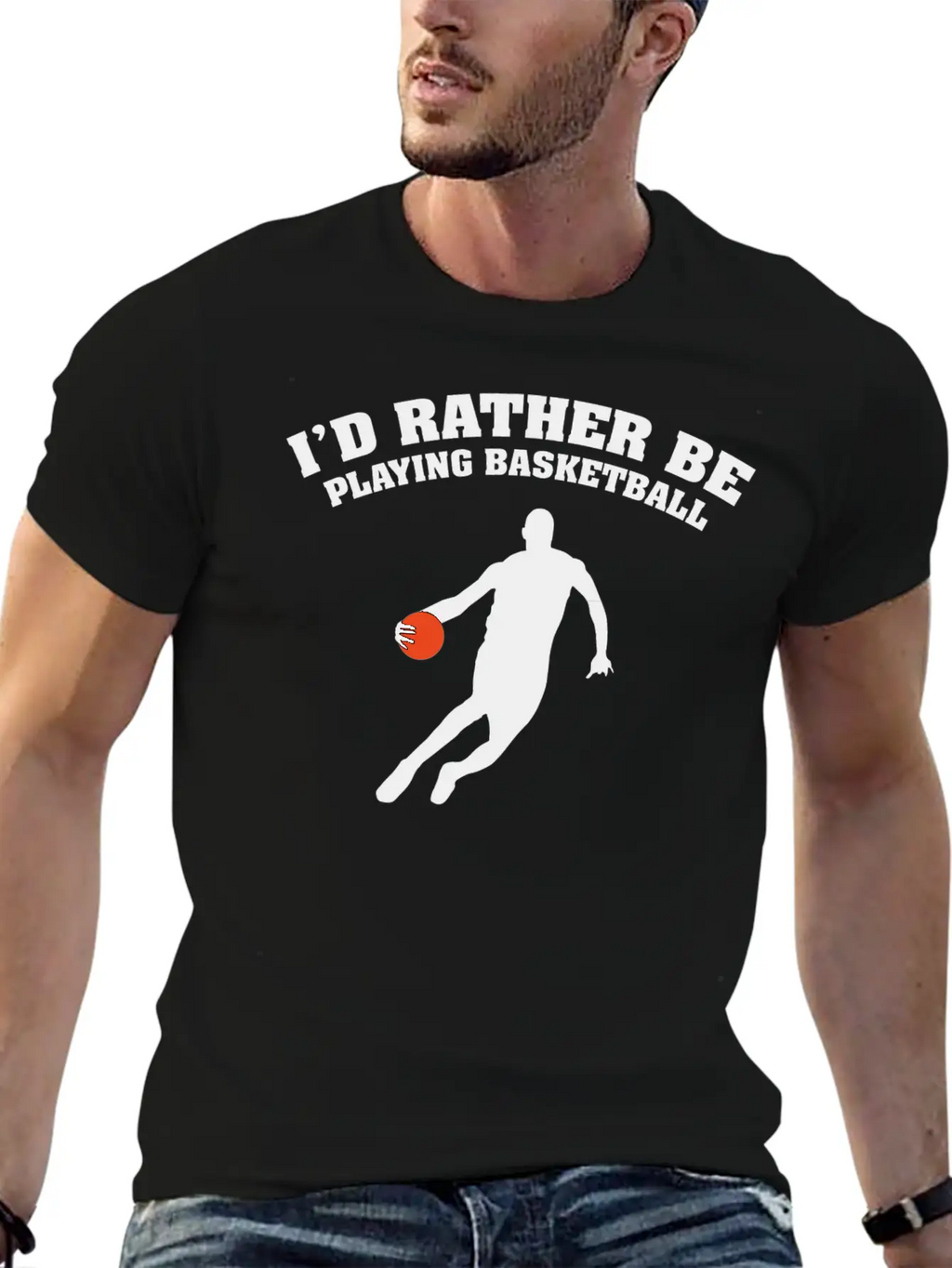 I'd Rather Be Playing Basketball Unisex Casual T-Shirt – Clean Design For Daily Comfort