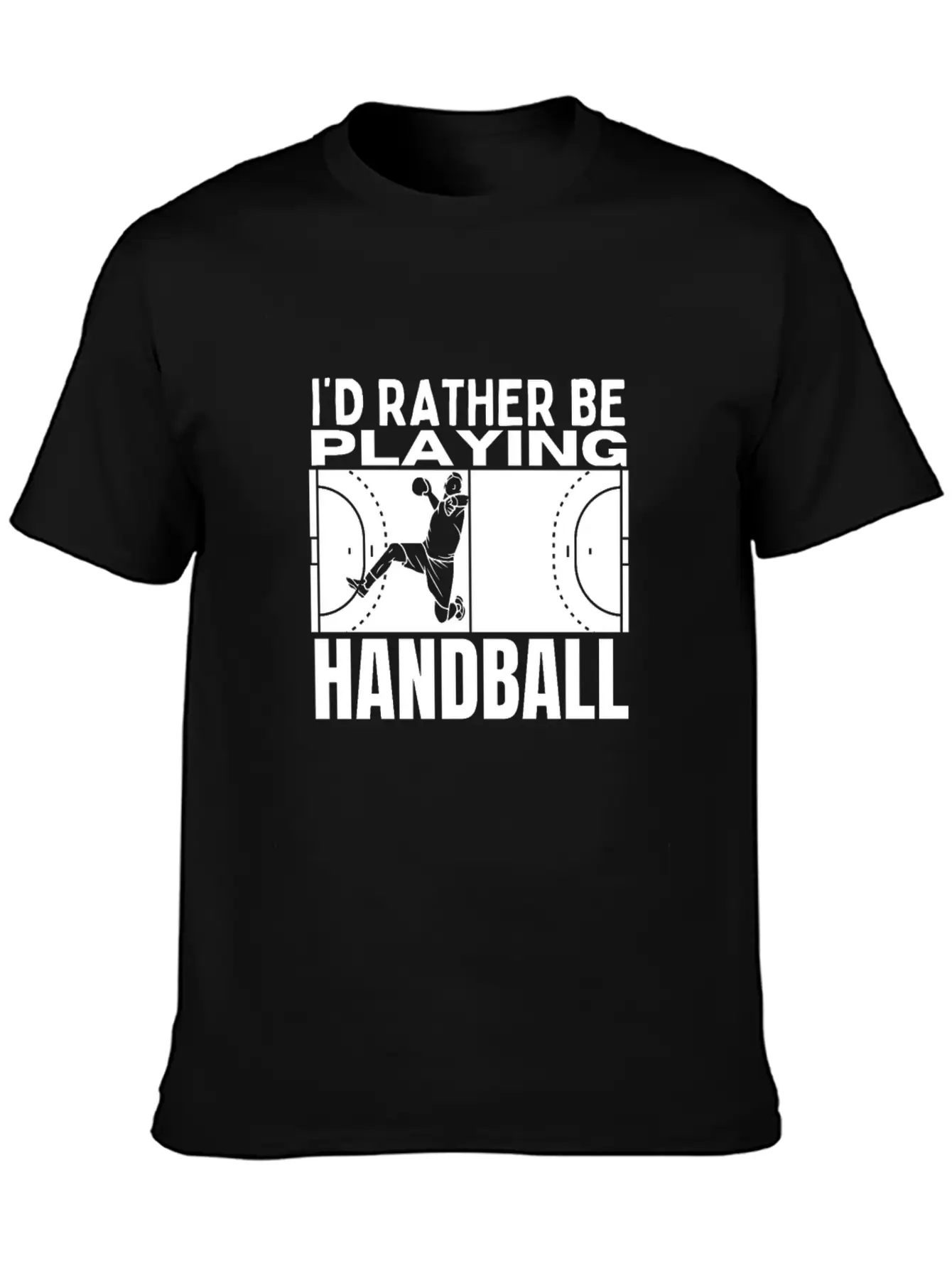 I'd Rather Be Playing Handball Funny Handball Unisex Casual T-Shirt – Clean Design For Daily Comfort
