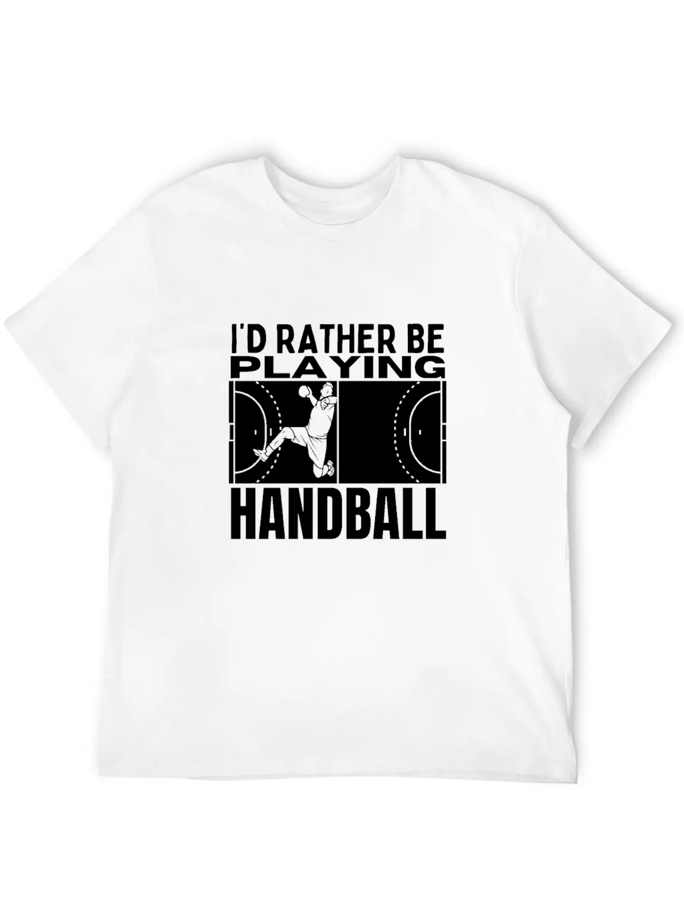 I'd Rather Be Playing Handball Funny Handball Unisex Casual T-Shirt – Clean Design For Daily Comfort