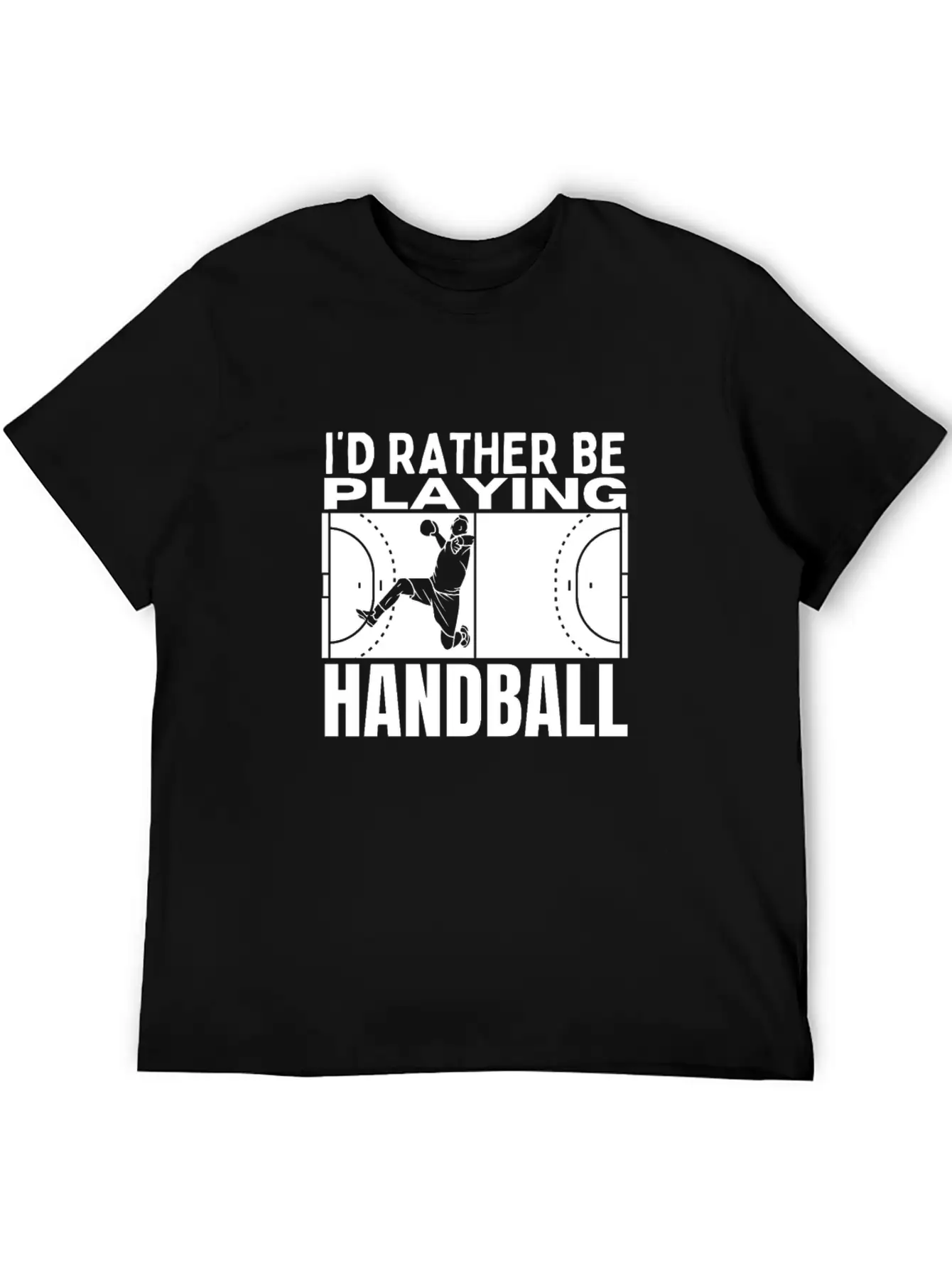 I'd Rather Be Playing Handball Funny Handball Unisex Casual T-Shirt – Clean Design For Daily Comfort