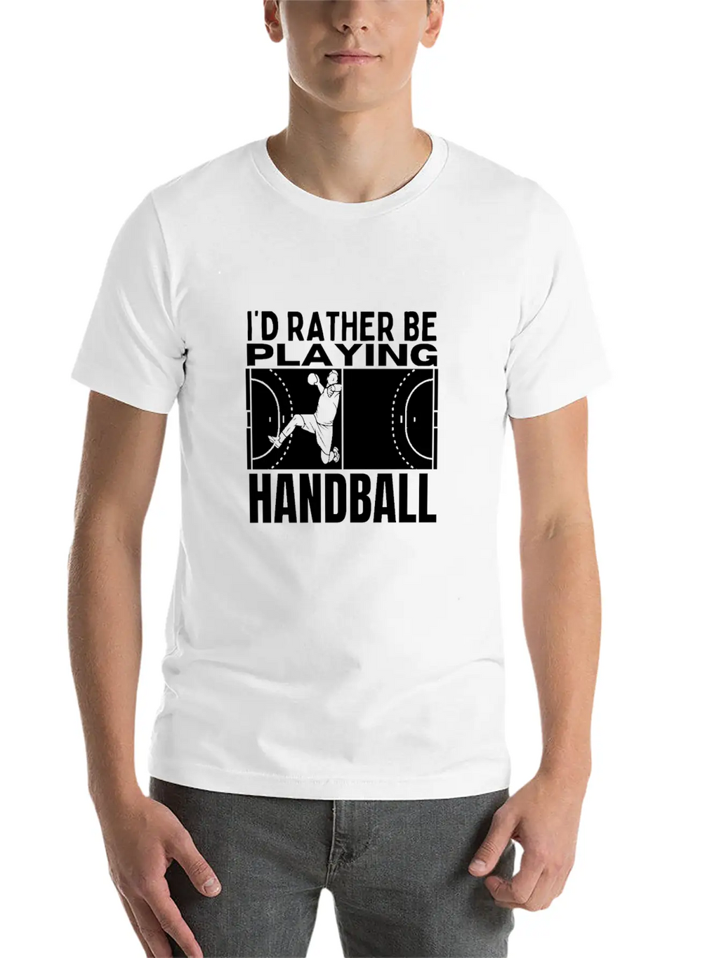I'd Rather Be Playing Handball Funny Handball Unisex Casual T-Shirt – Clean Design For Daily Comfort