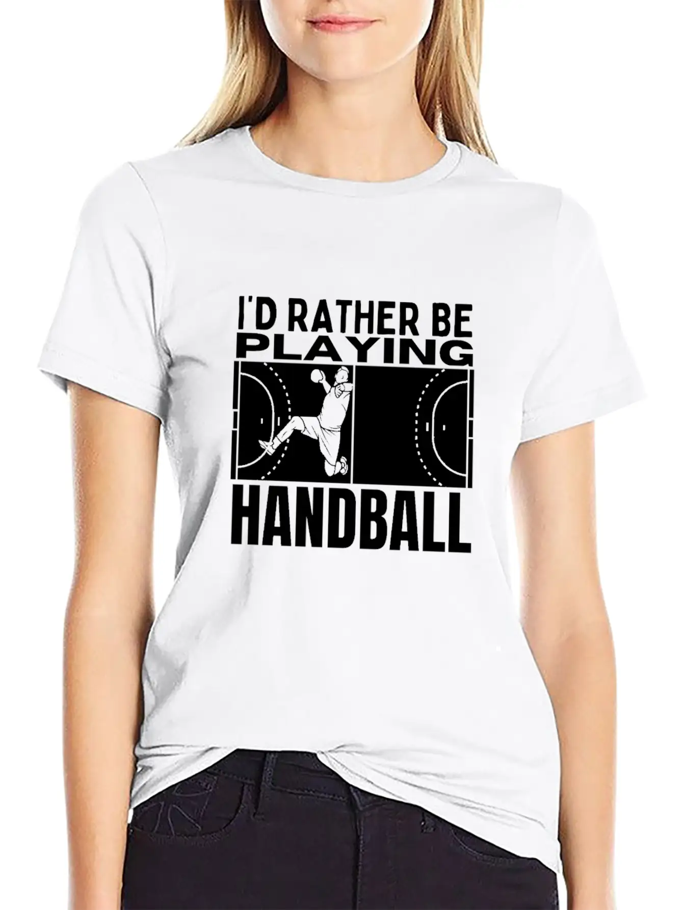 I'd Rather Be Playing Handball Funny Handball Unisex Casual T-Shirt – Clean Design For Daily Comfort