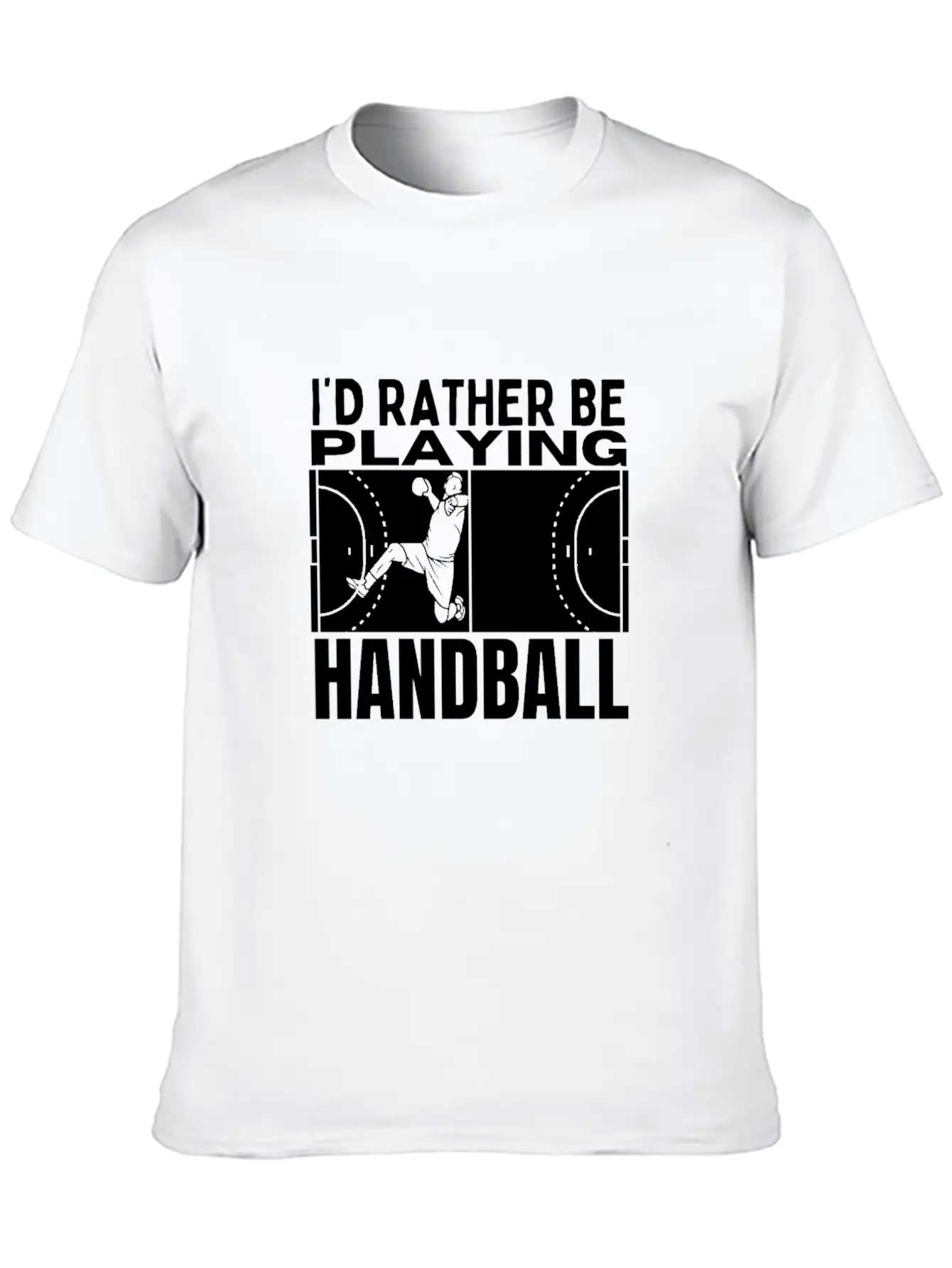 I'd Rather Be Playing Handball Funny Handball Unisex Casual T-Shirt – Clean Design For Daily Comfort