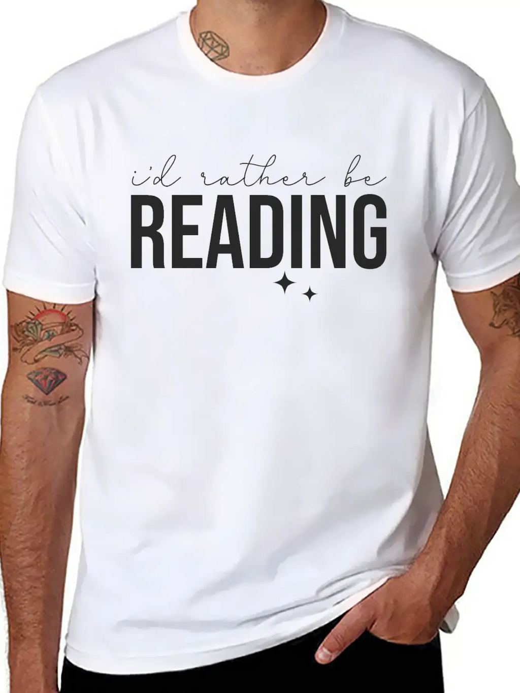 I'd Rather Be Reading Stylish Everyday T-Shirt – Unisex Basic Cotton Tee