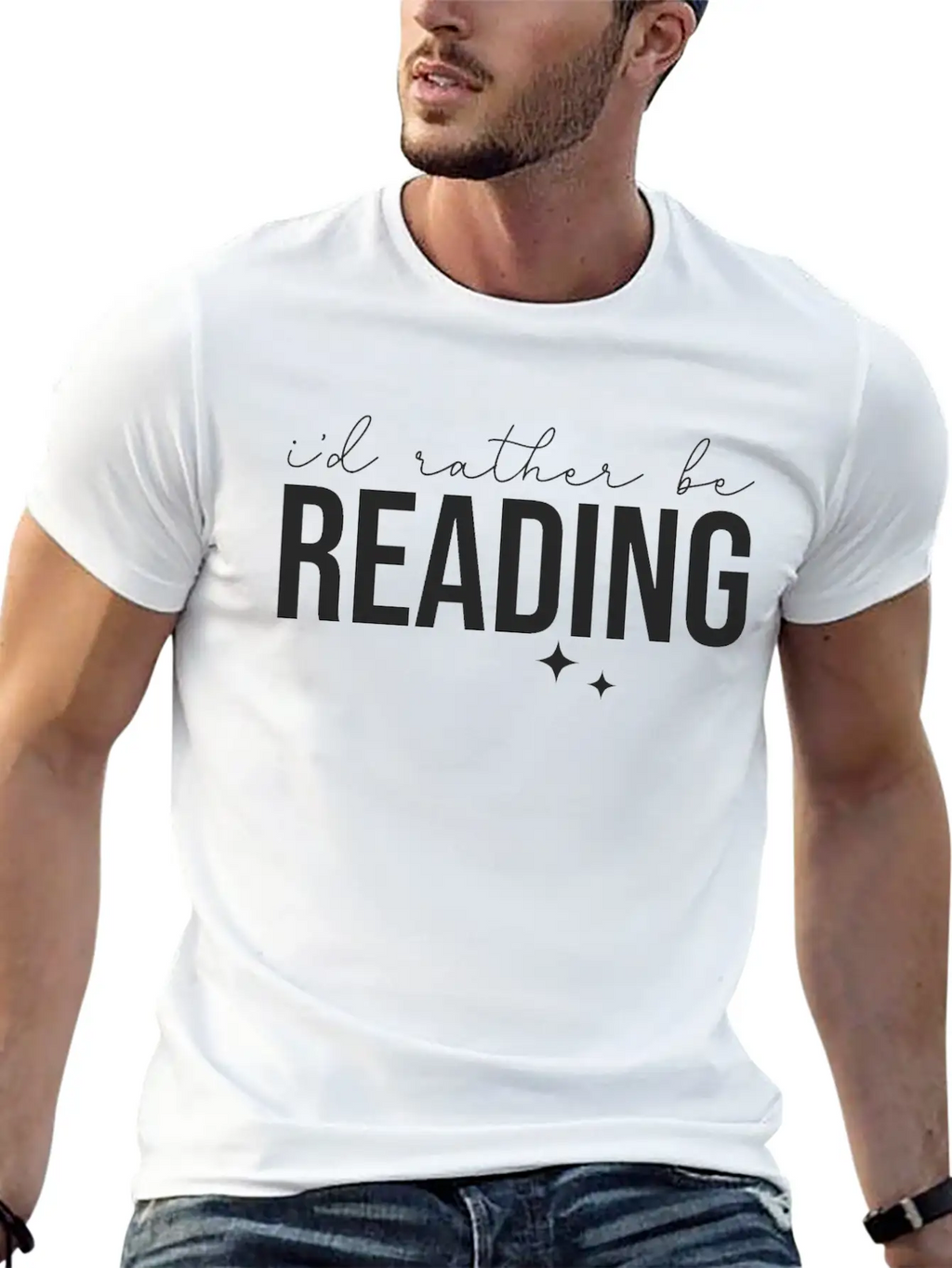 I'd Rather Be Reading Stylish Everyday T-Shirt – Unisex Basic Cotton Tee