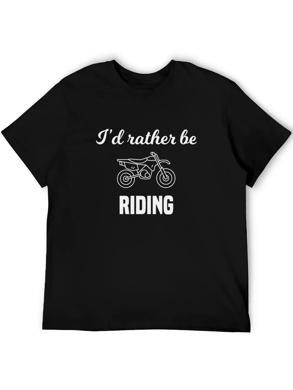 I'd Rather Be Riding Unisex Short Sleeve Soft Cotton T-Shirt – Casual Everyday Wear