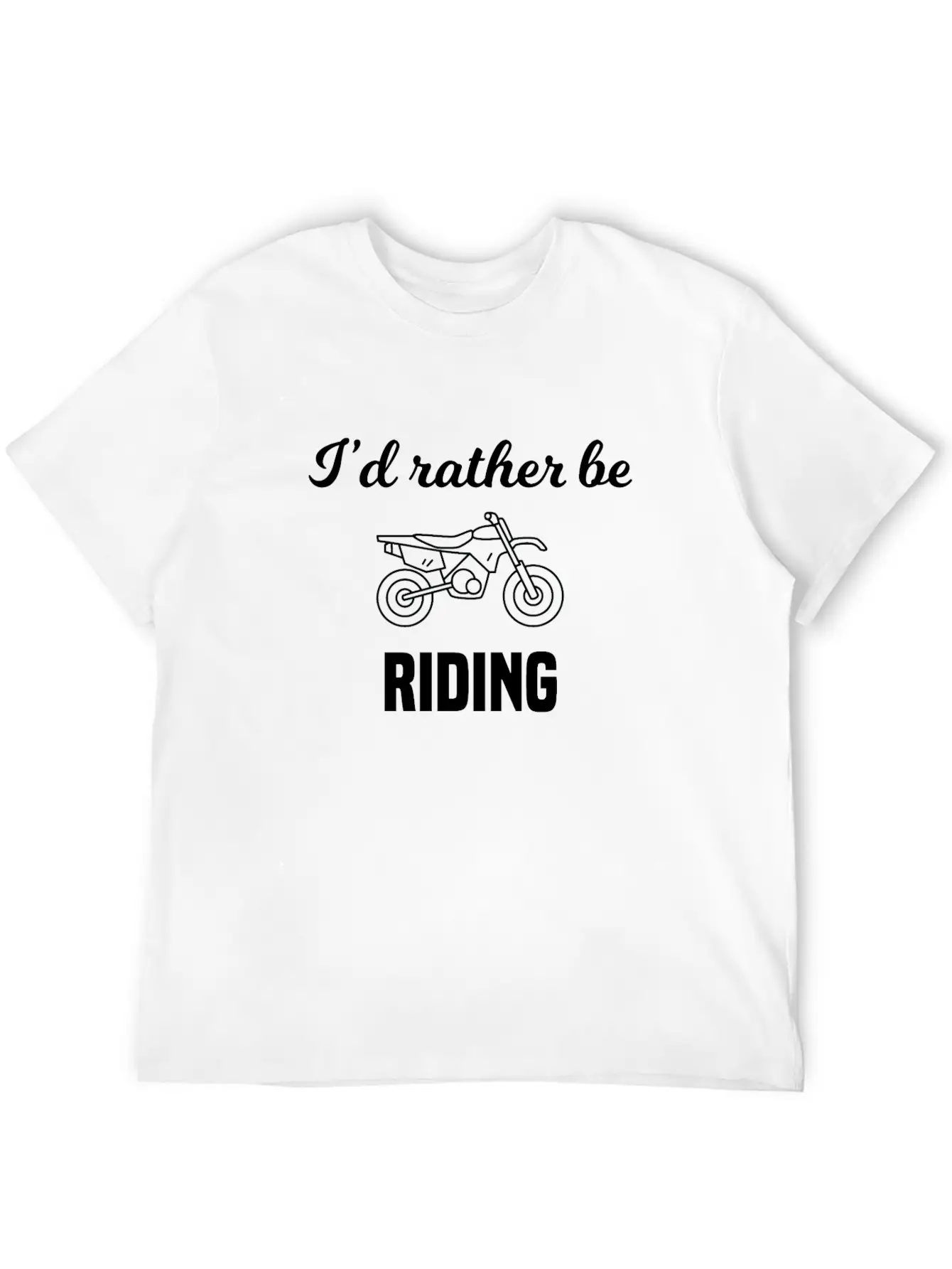I'd Rather Be Riding Unisex Short Sleeve Soft Cotton T-Shirt – Casual Everyday Wear
