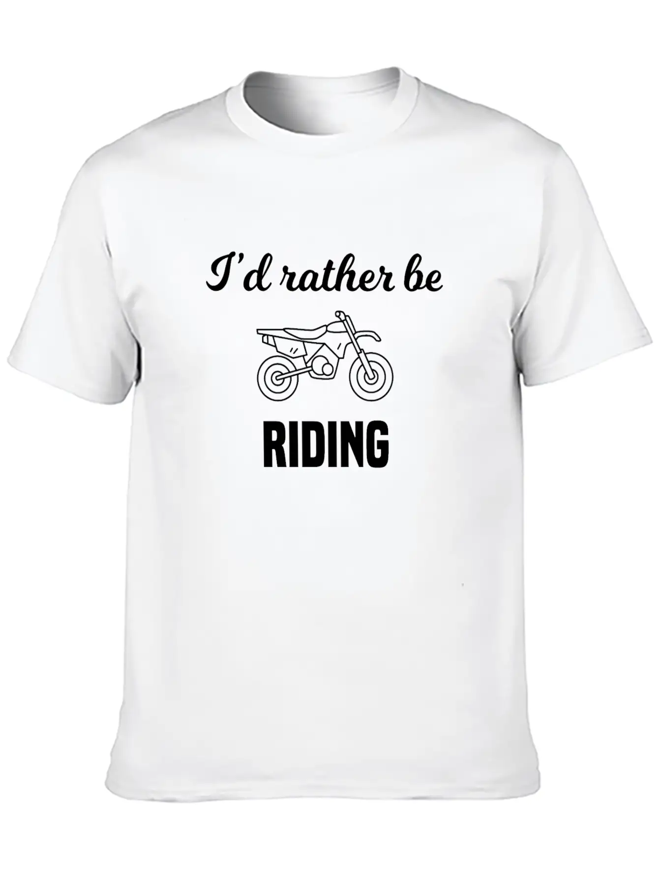 I'd Rather Be Riding Unisex Short Sleeve Soft Cotton T-Shirt – Casual Everyday Wear
