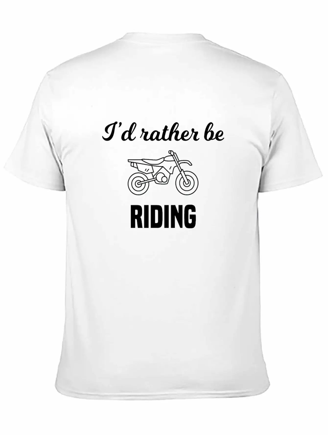I'd Rather Be Riding Unisex Short Sleeve Soft Cotton T-Shirt – Casual Everyday Wear