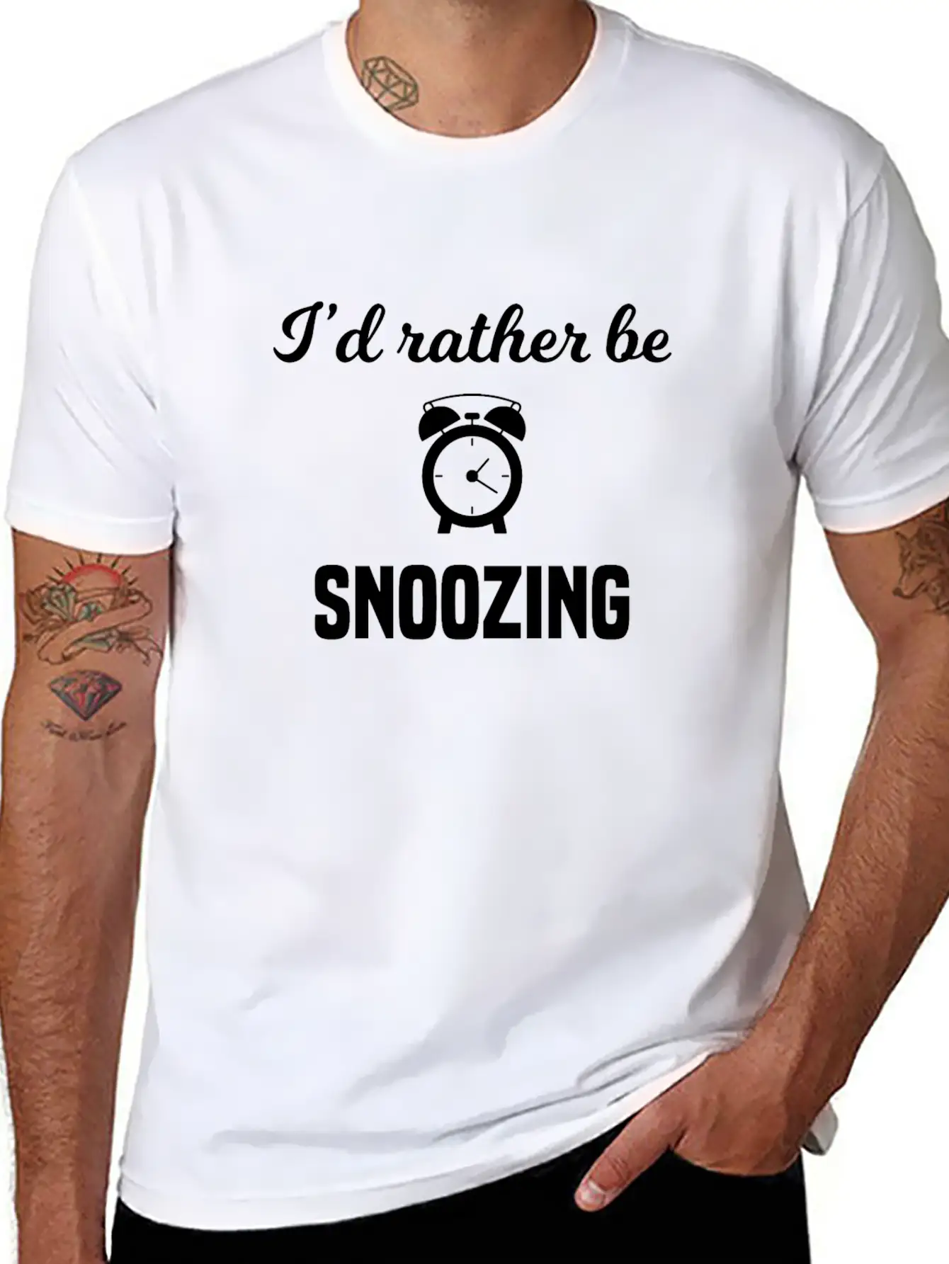 I'd Rather Be Snoozing Casual Graphic T-Shirt – Simple And Comfortable Daily Wear