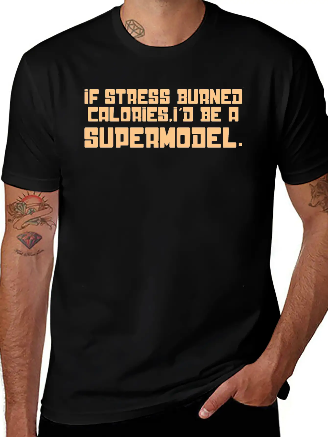 If Stress Burned Calories Unisex Casual T-Shirt – Clean Design For Daily Comfort