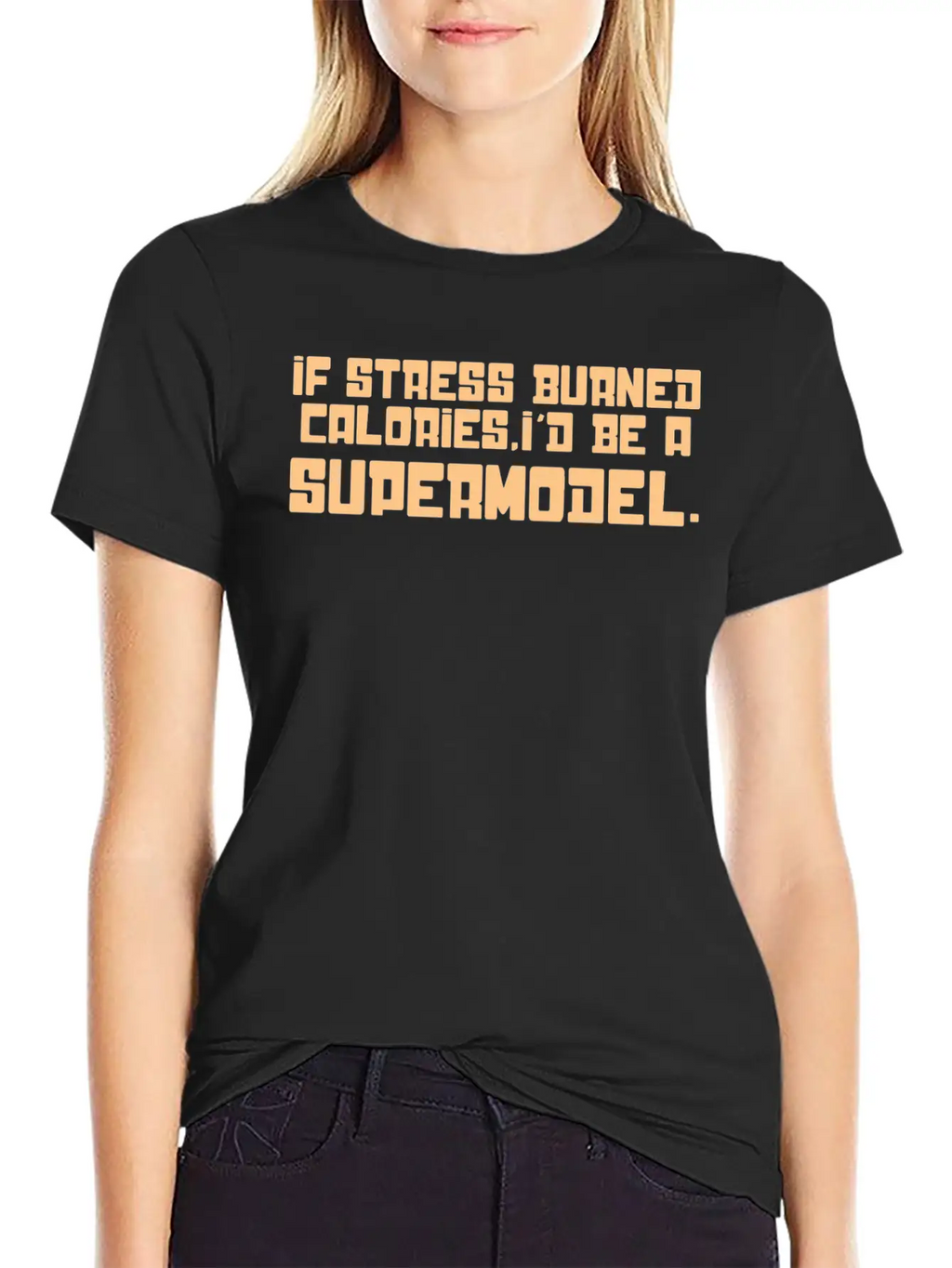 If Stress Burned Calories Unisex Casual T-Shirt – Clean Design For Daily Comfort
