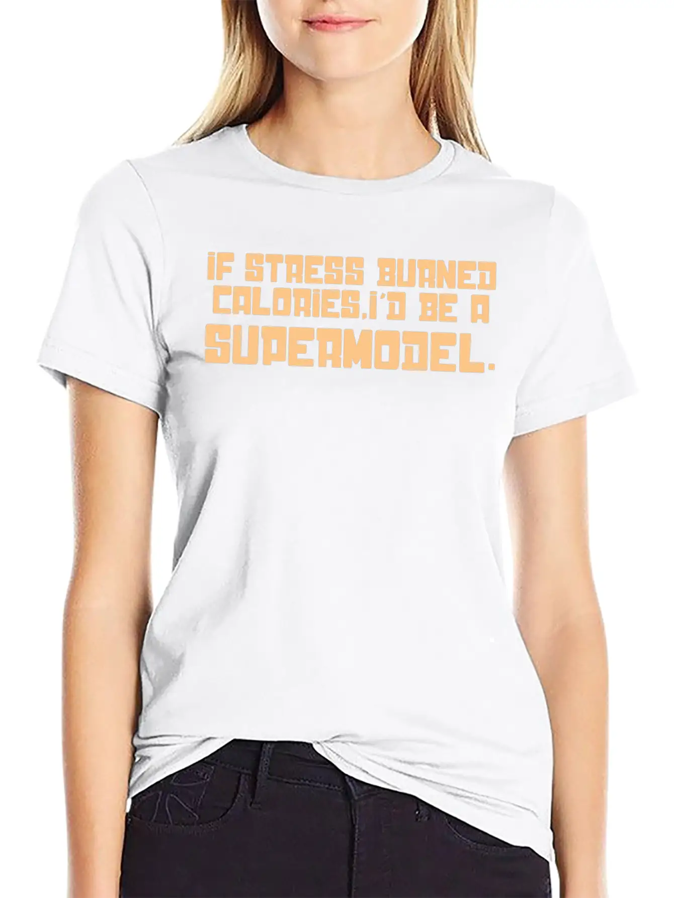 If Stress Burned Calories Unisex Casual T-Shirt – Clean Design For Daily Comfort