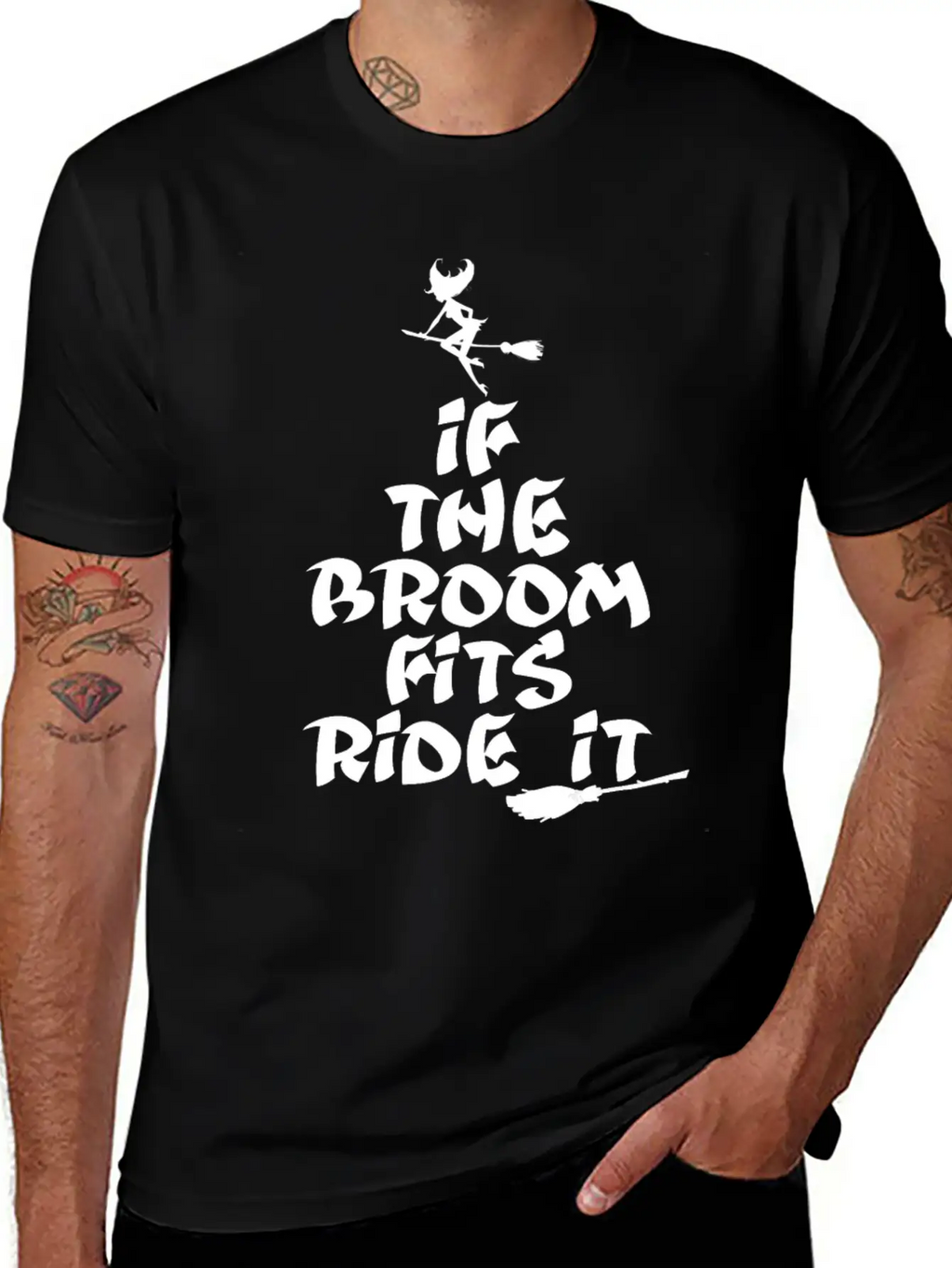 If The Broom Fits Ride It Unisex Casual T-Shirt – Clean Design For Daily Comfort