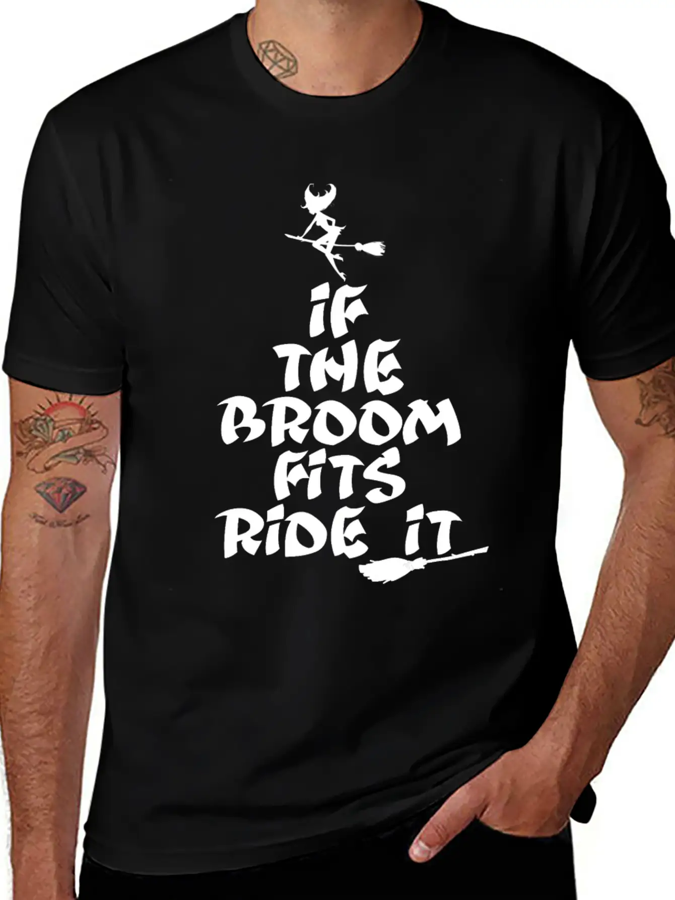 If The Broom Fits Ride It Unisex Casual T-Shirt – Clean Design For Daily Comfort