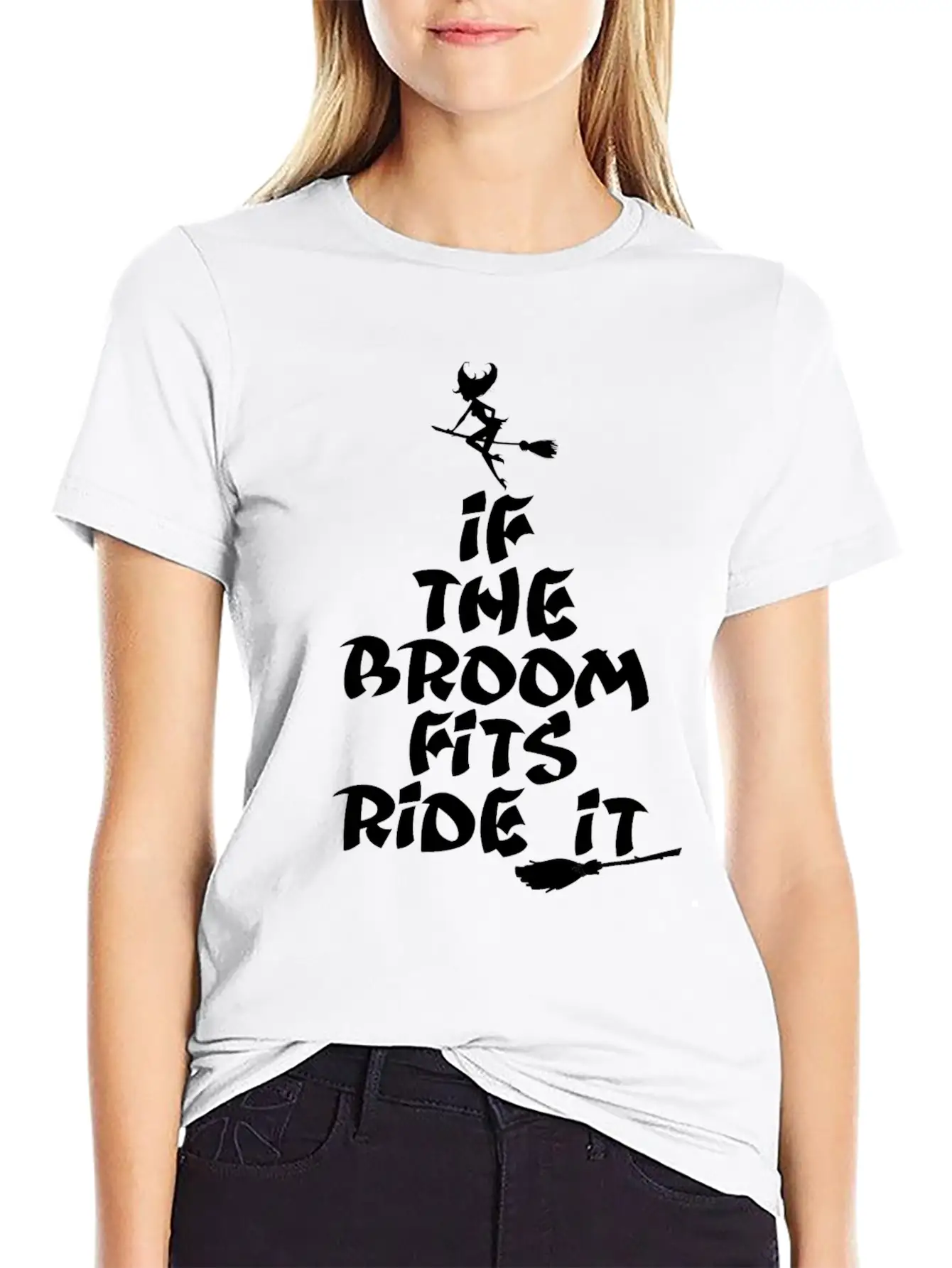 If The Broom Fits Ride It Unisex Casual T-Shirt – Clean Design For Daily Comfort