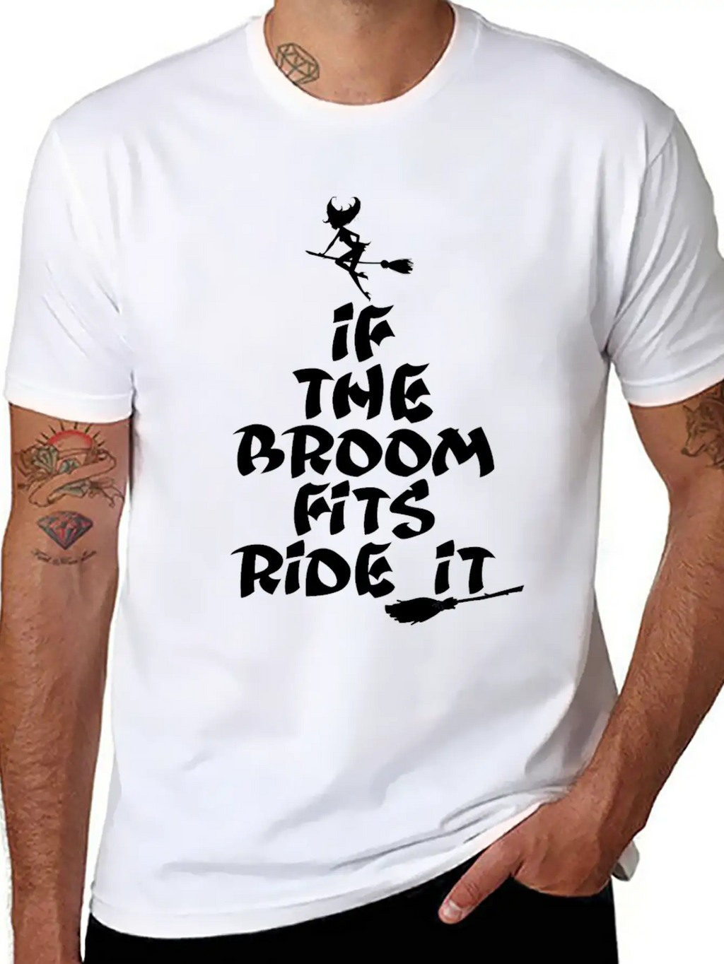 If The Broom Fits Ride It Unisex Casual T-Shirt – Clean Design For Daily Comfort