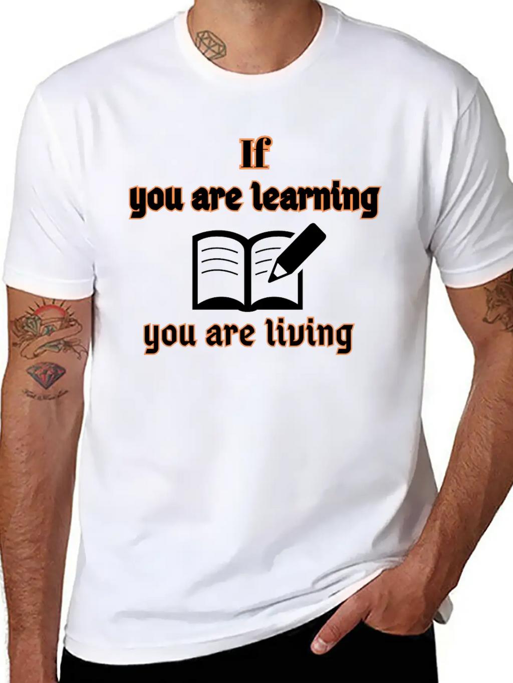 If You Are Learning You Are Living Stylish Everyday T-Shirt – Unisex Basic Cotton Tee