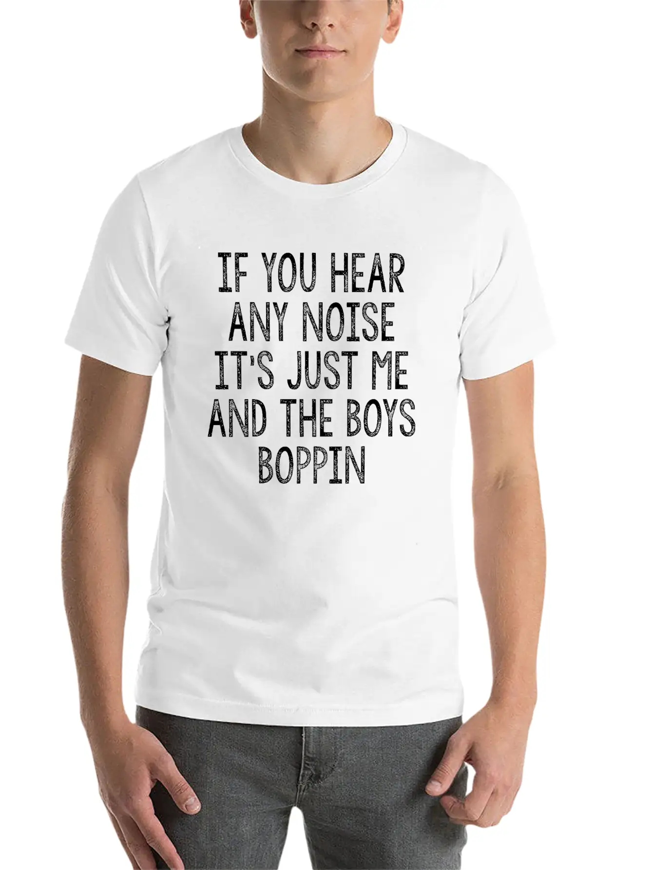 IF YOU HEAR ANY NOISE IT S JUST ME AND THE BOYS Casual Graphic T-Shirt – Simple And Comfortable Daily Wear