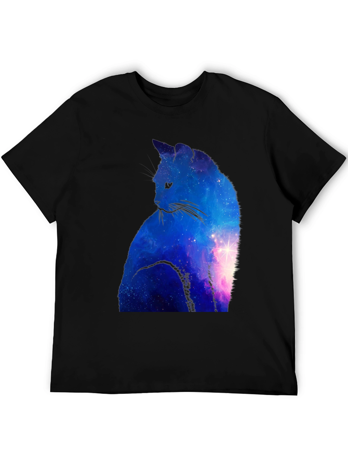 Galaxy Cat Graphic Tee - Cosmic Style