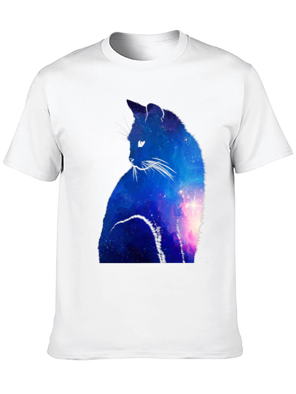 Galaxy Cat Graphic Tee - Cosmic Style