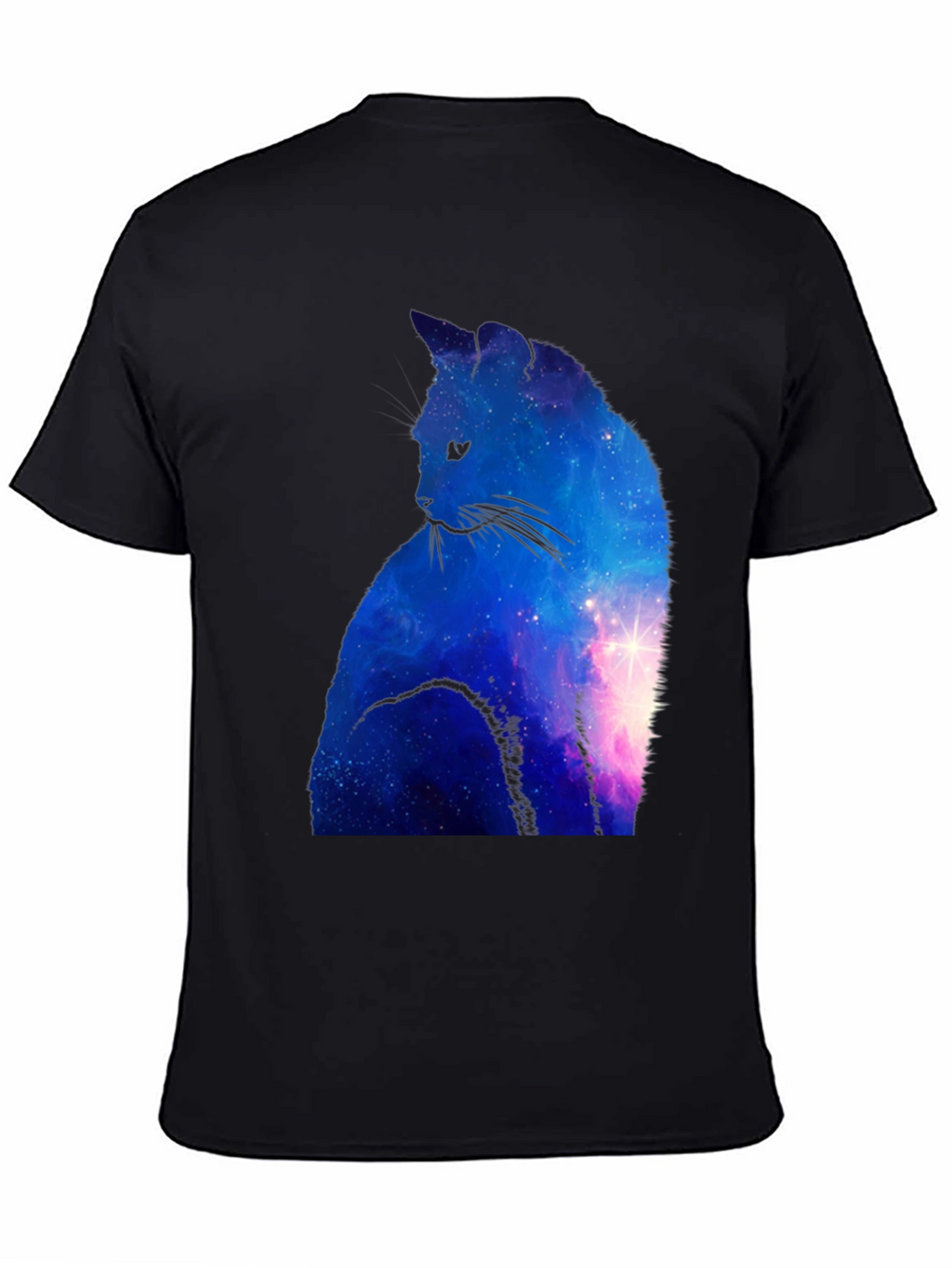 Galaxy Cat Graphic Tee - Cosmic Style