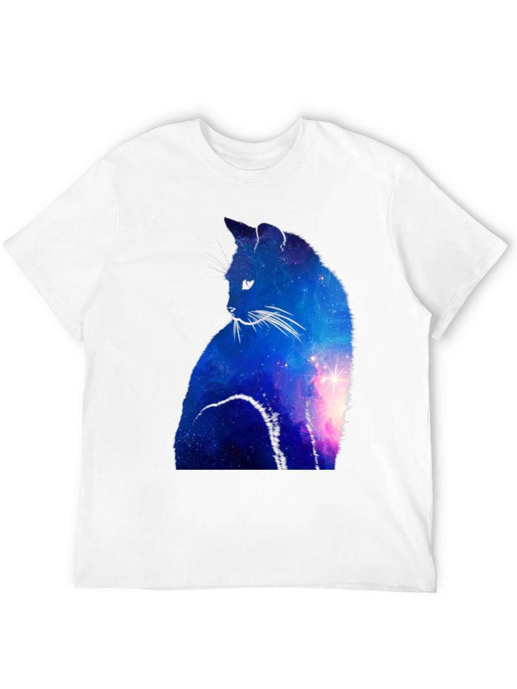 Galaxy Cat Graphic Tee - Cosmic Style