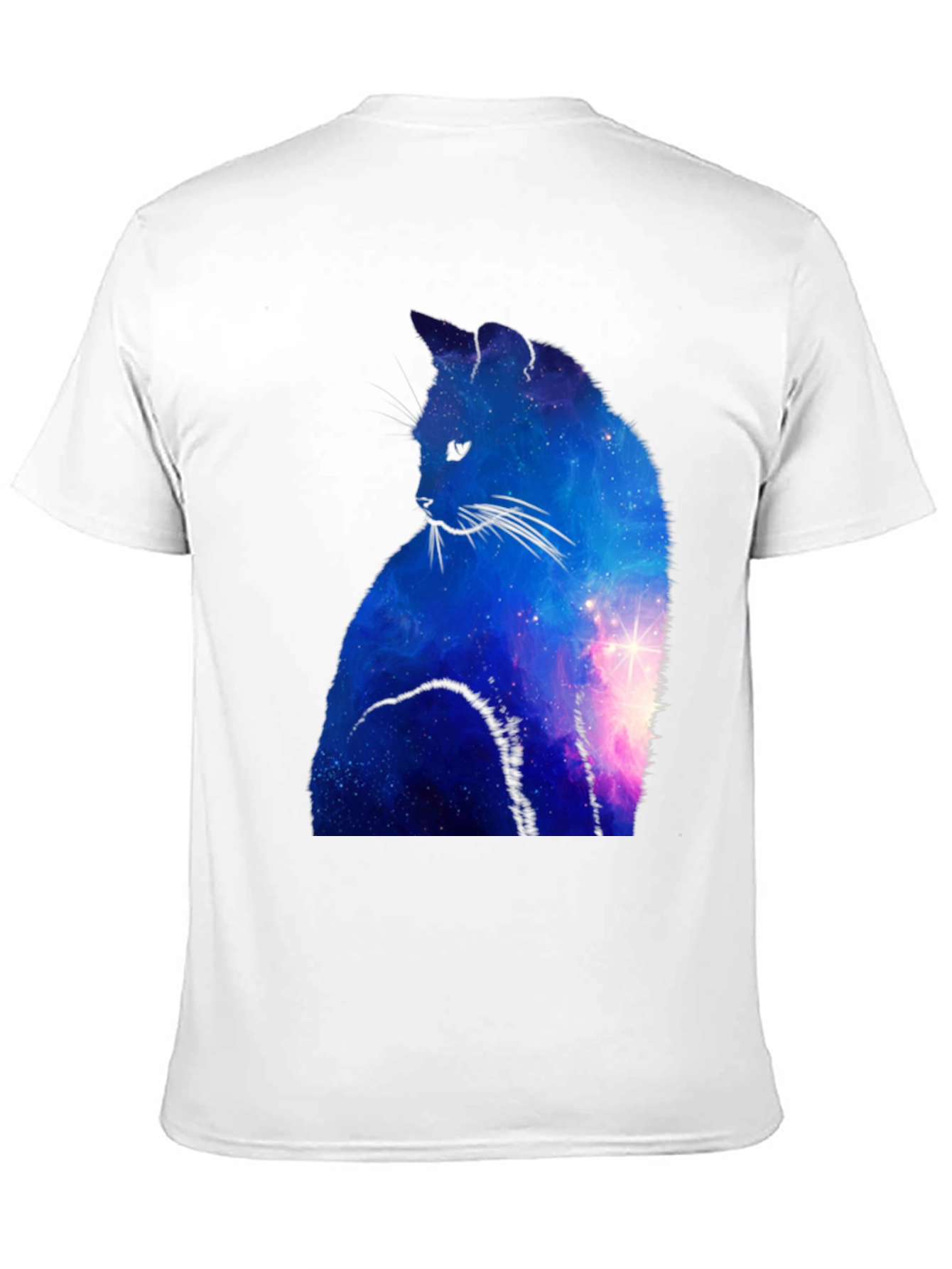 Galaxy Cat Graphic Tee - Cosmic Style