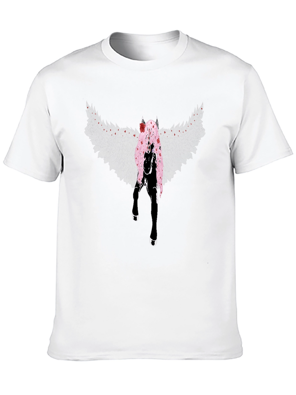Winged Horse Graphic Tee - Black