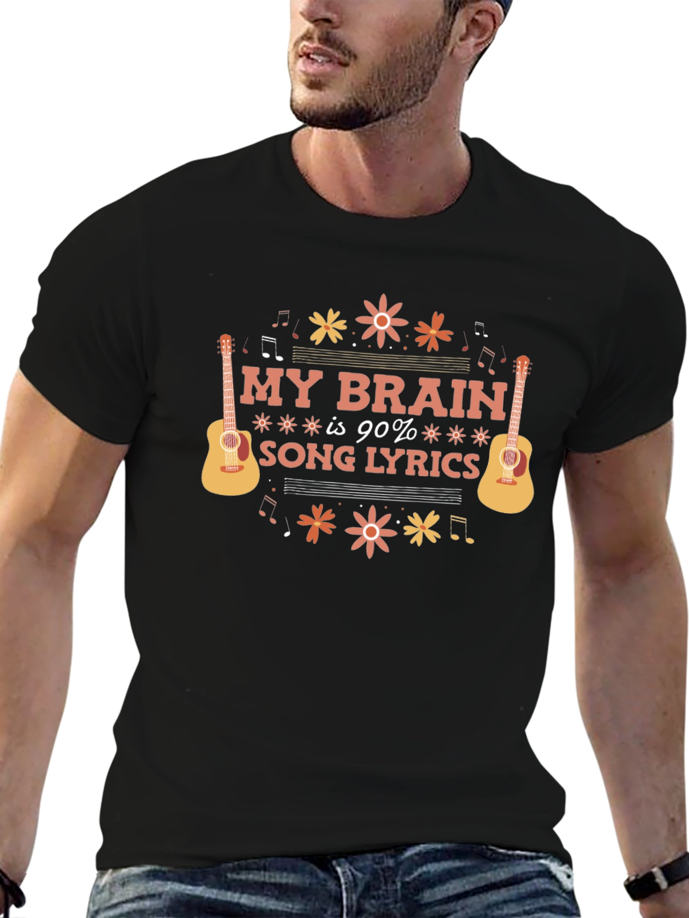 My Brain is 90% Song Lyrics T-Shirt