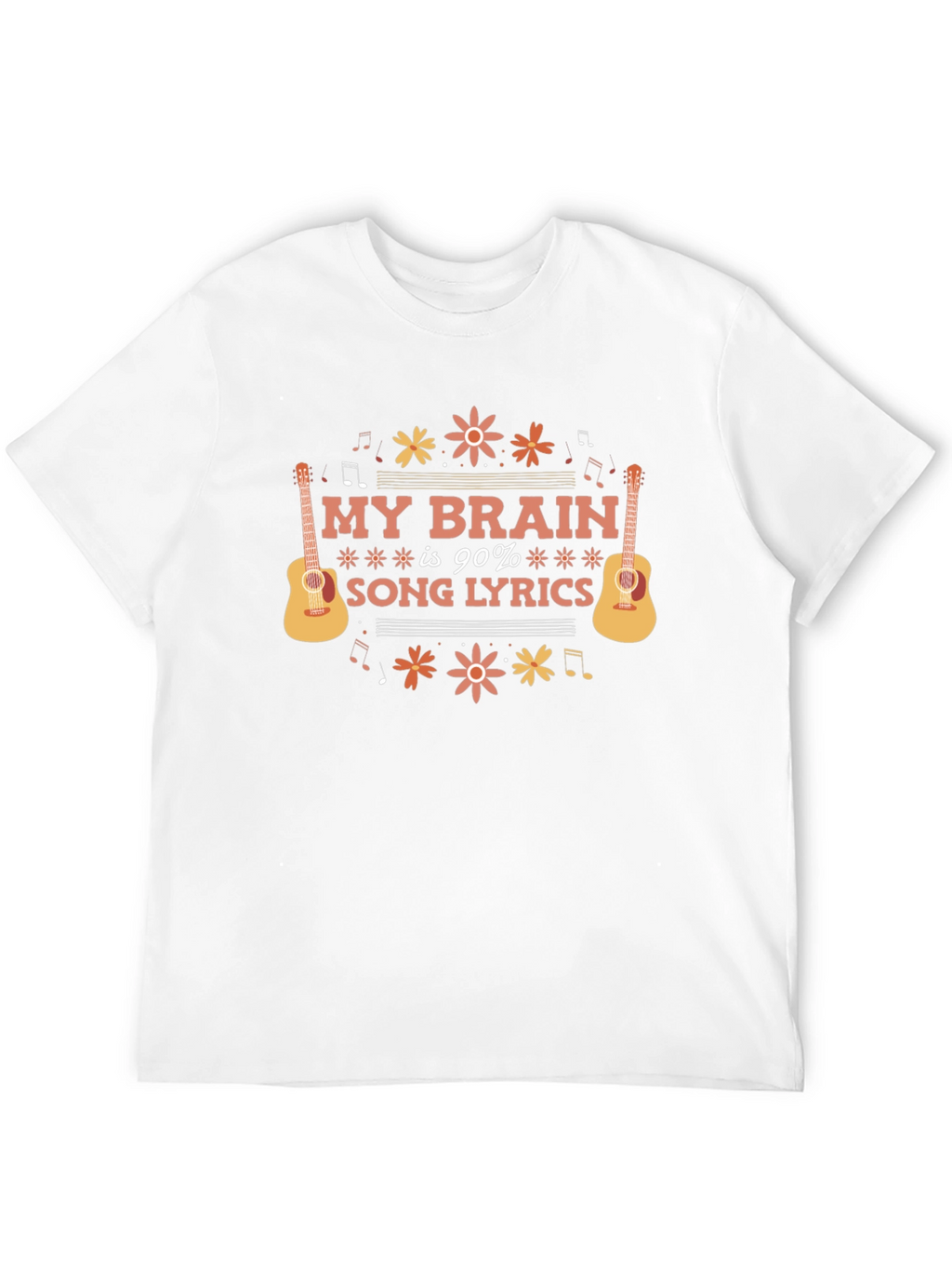 My Brain is 90% Song Lyrics T-Shirt