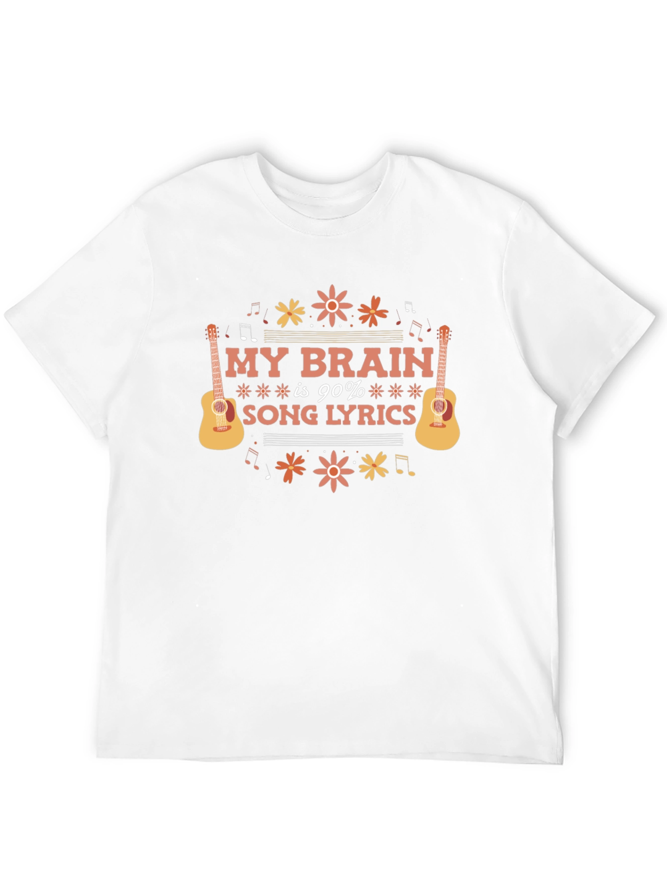 My Brain is 90% Song Lyrics T-Shirt