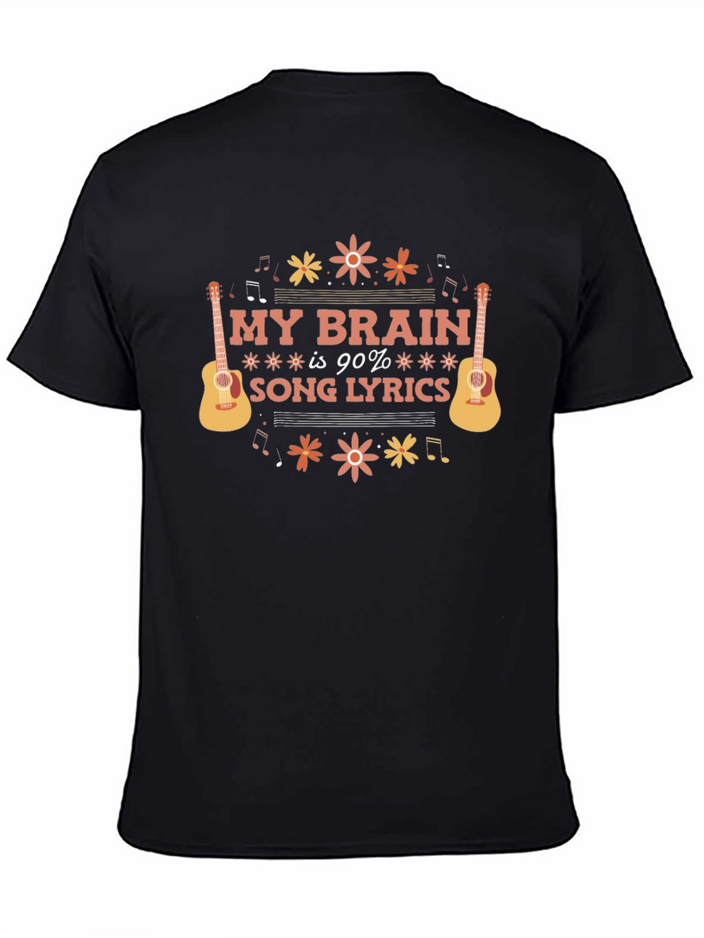 My Brain is 90% Song Lyrics T-Shirt