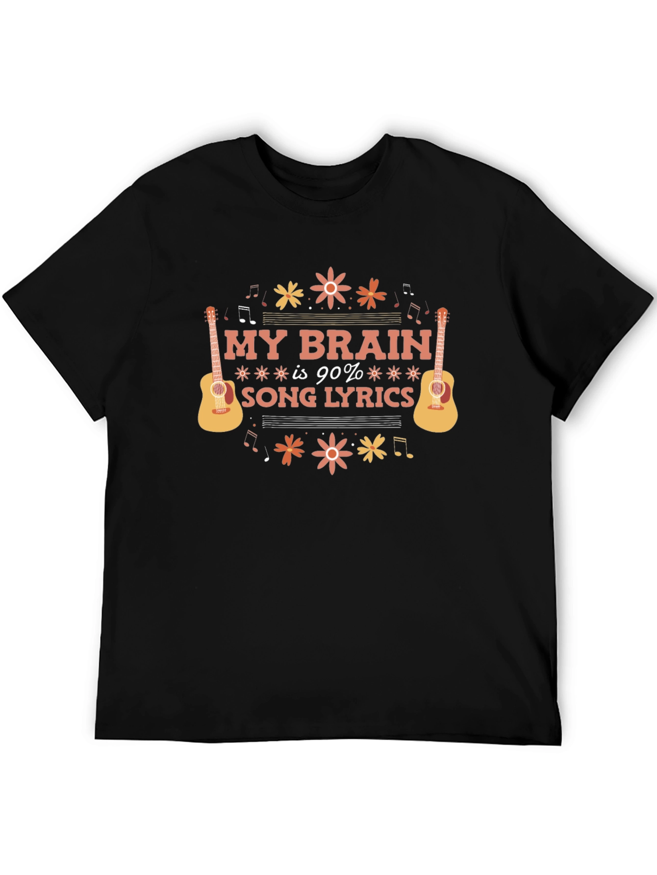 My Brain is 90% Song Lyrics T-Shirt