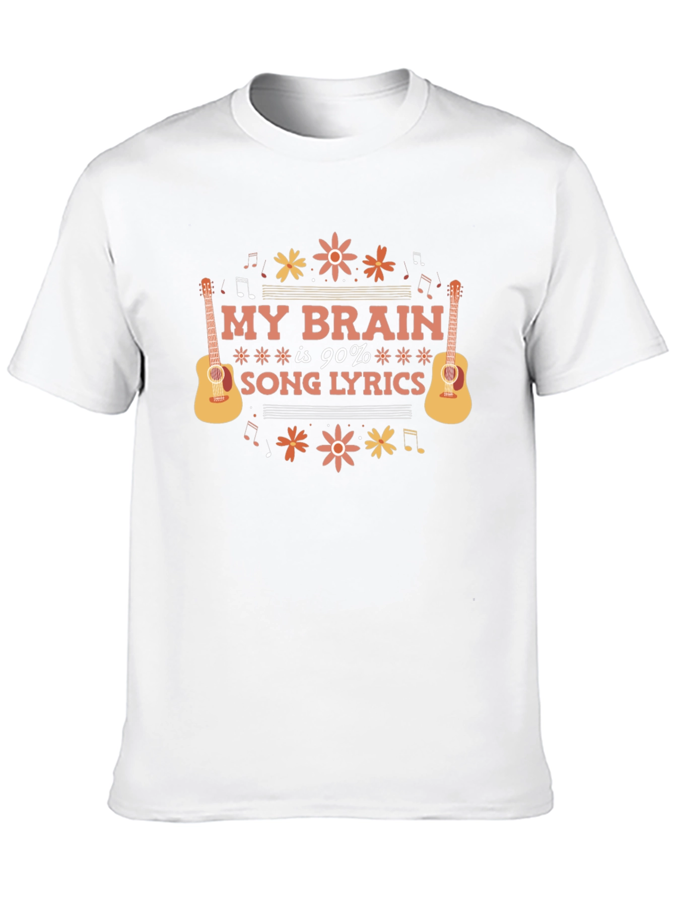 My Brain is 90% Song Lyrics T-Shirt