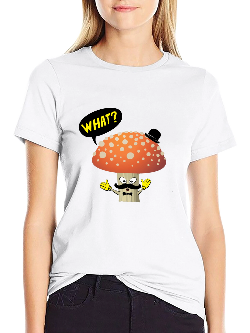 Mushroom Gentleman T-Shirt - Funny Cartoon Tee