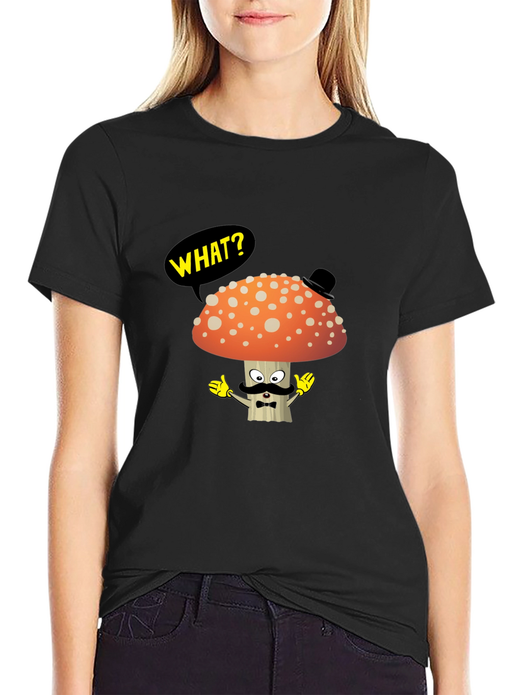 Mushroom Gentleman T-Shirt - Funny Cartoon Tee