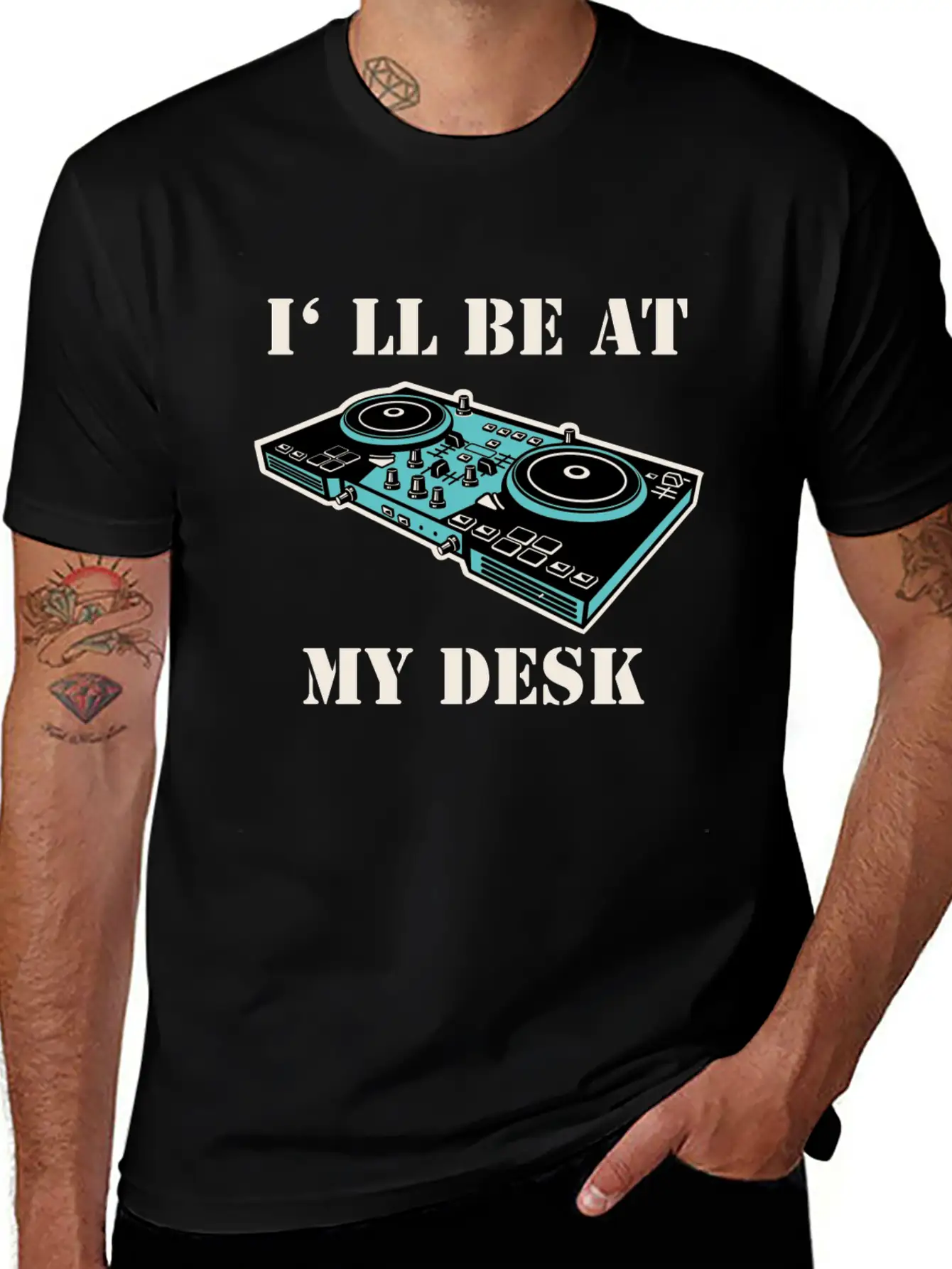I'll Be At My Desk Shirt For DJs Breathable Soft Cotton T-Shirt – Timeless Casual Look