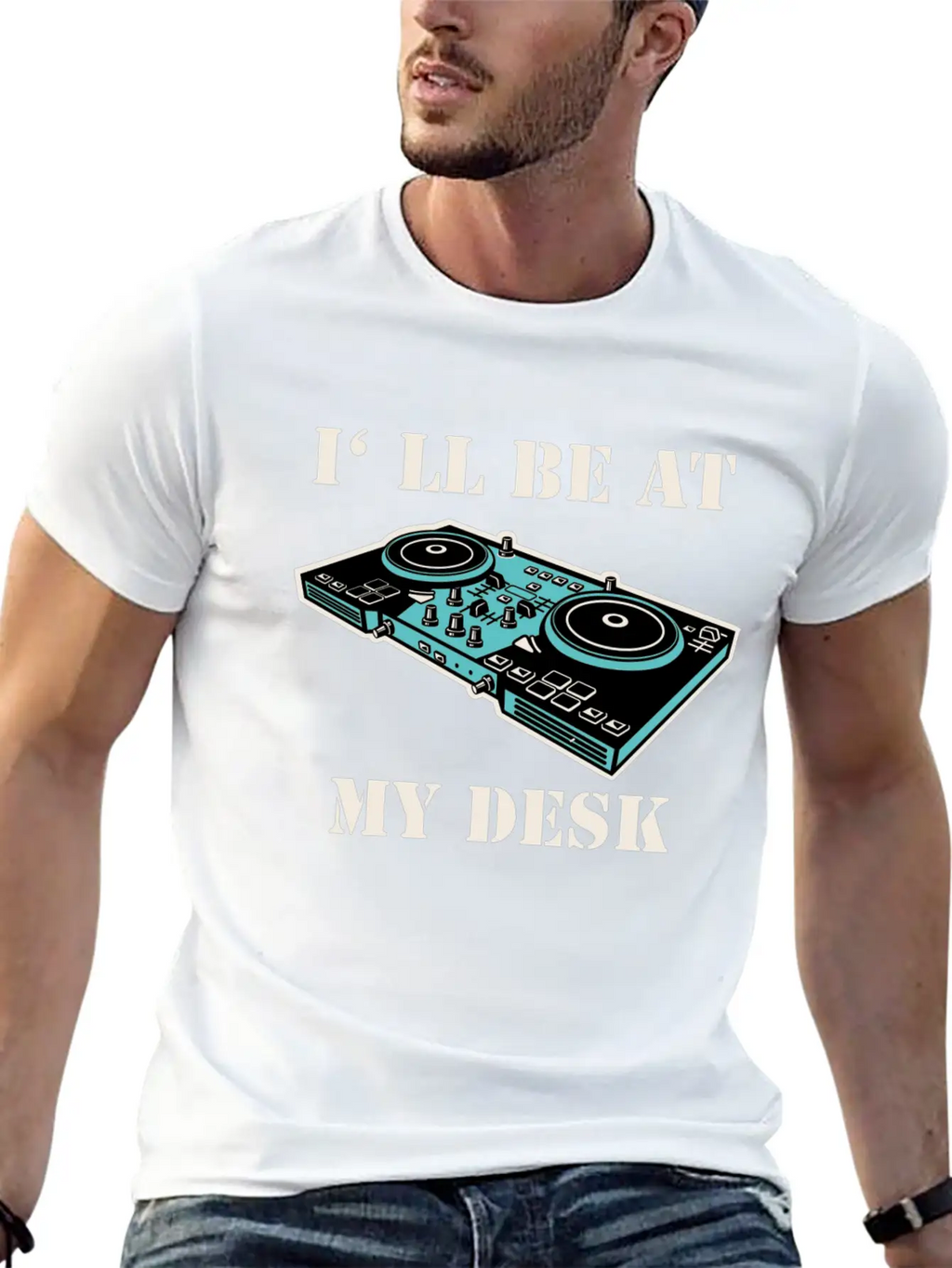 I'll Be At My Desk Shirt For DJs Breathable Soft Cotton T-Shirt – Timeless Casual Look