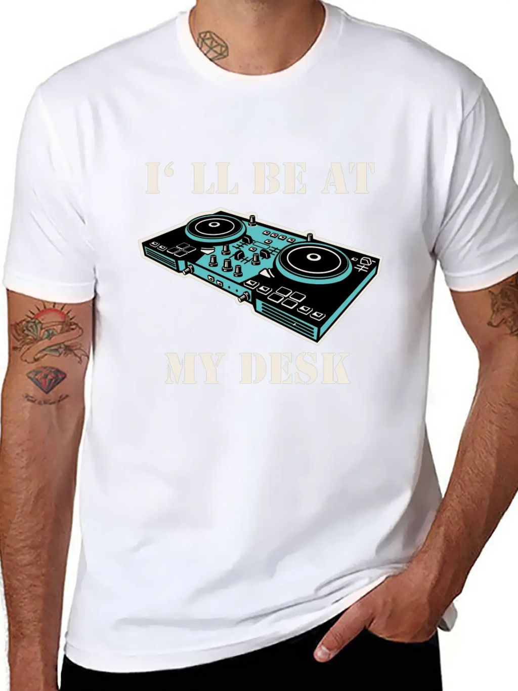 I'll Be At My Desk Shirt For DJs Breathable Soft Cotton T-Shirt – Timeless Casual Look