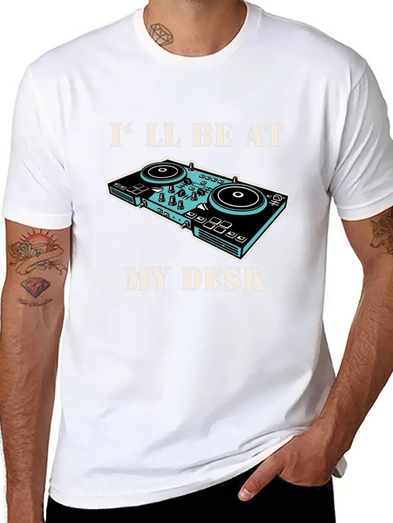 I'll Be At My Desk Shirt For DJs Breathable Soft Cotton T-Shirt – Timeless Casual Look