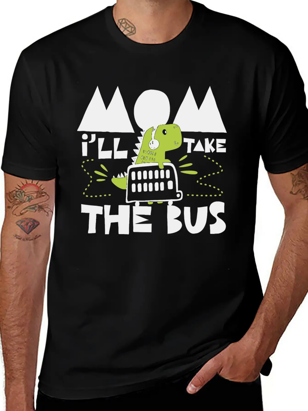I´ll Take The Bus, Mom Breathable Soft Cotton T-Shirt – Timeless Casual Look