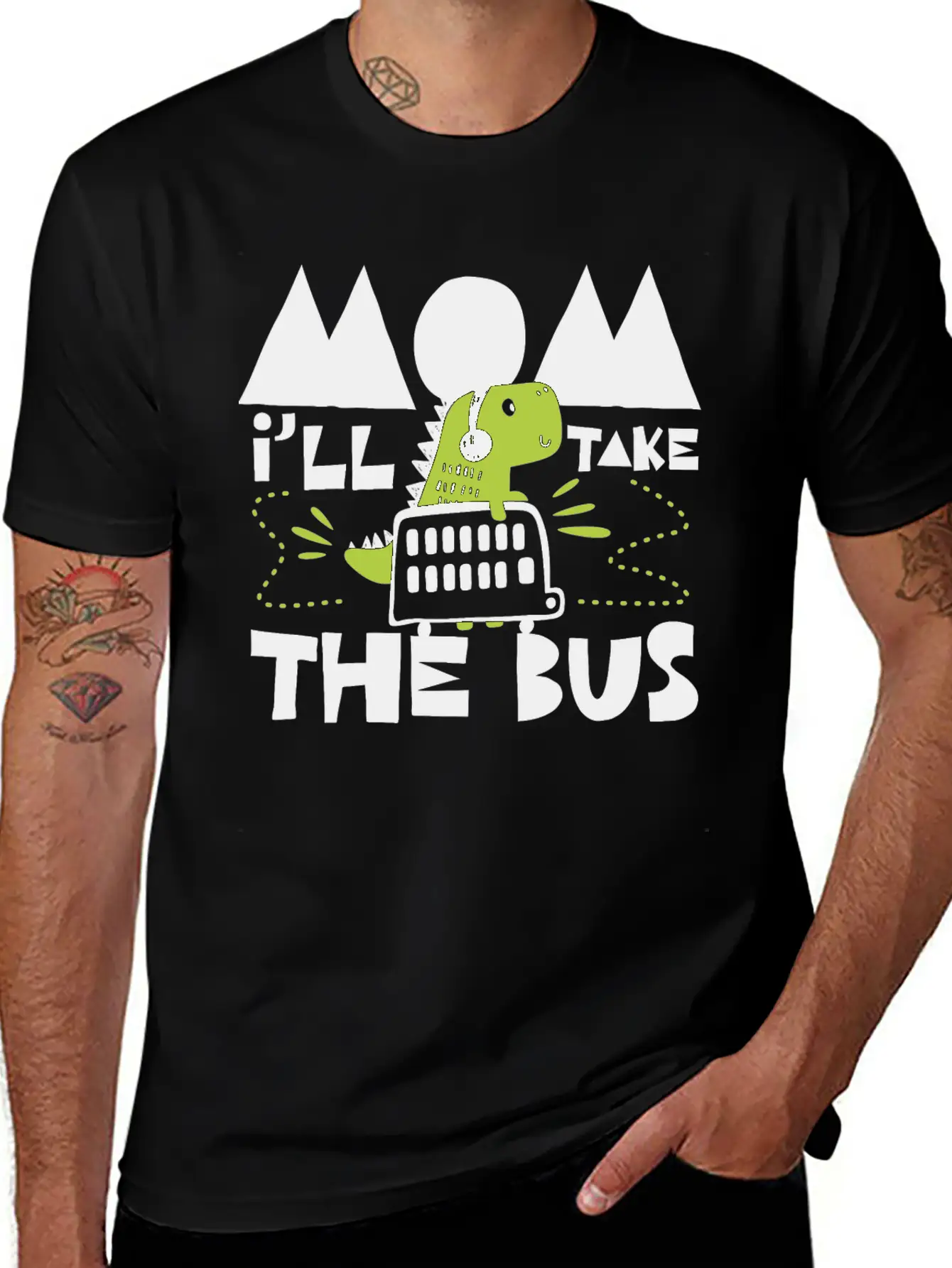 I´ll Take The Bus, Mom Breathable Soft Cotton T-Shirt – Timeless Casual Look