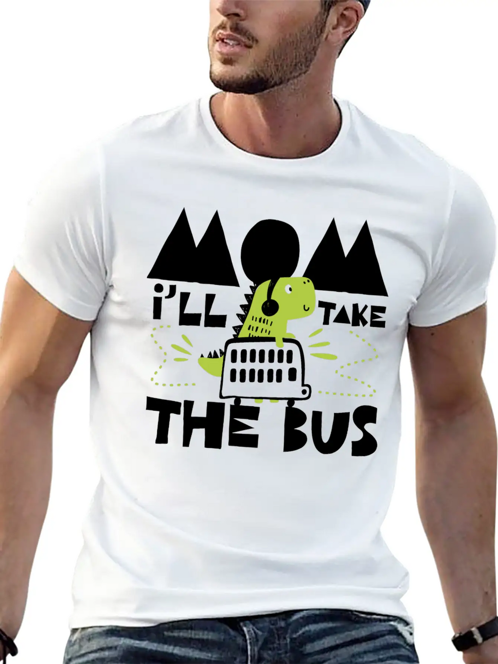 I´ll Take The Bus, Mom Breathable Soft Cotton T-Shirt – Timeless Casual Look