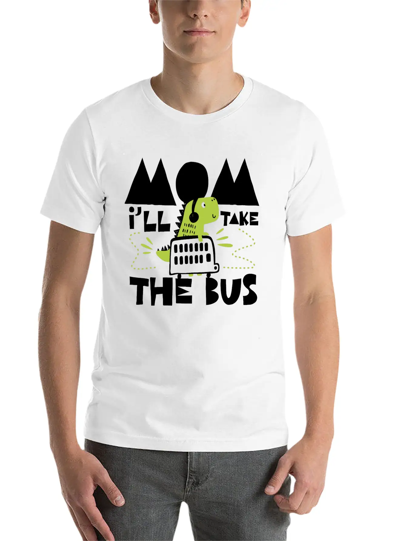 I´ll Take The Bus, Mom Breathable Soft Cotton T-Shirt – Timeless Casual Look