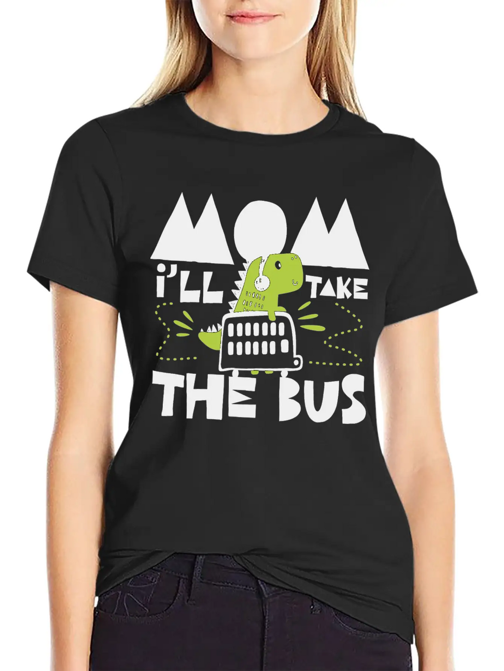 I´ll Take The Bus, Mom Breathable Soft Cotton T-Shirt – Timeless Casual Look