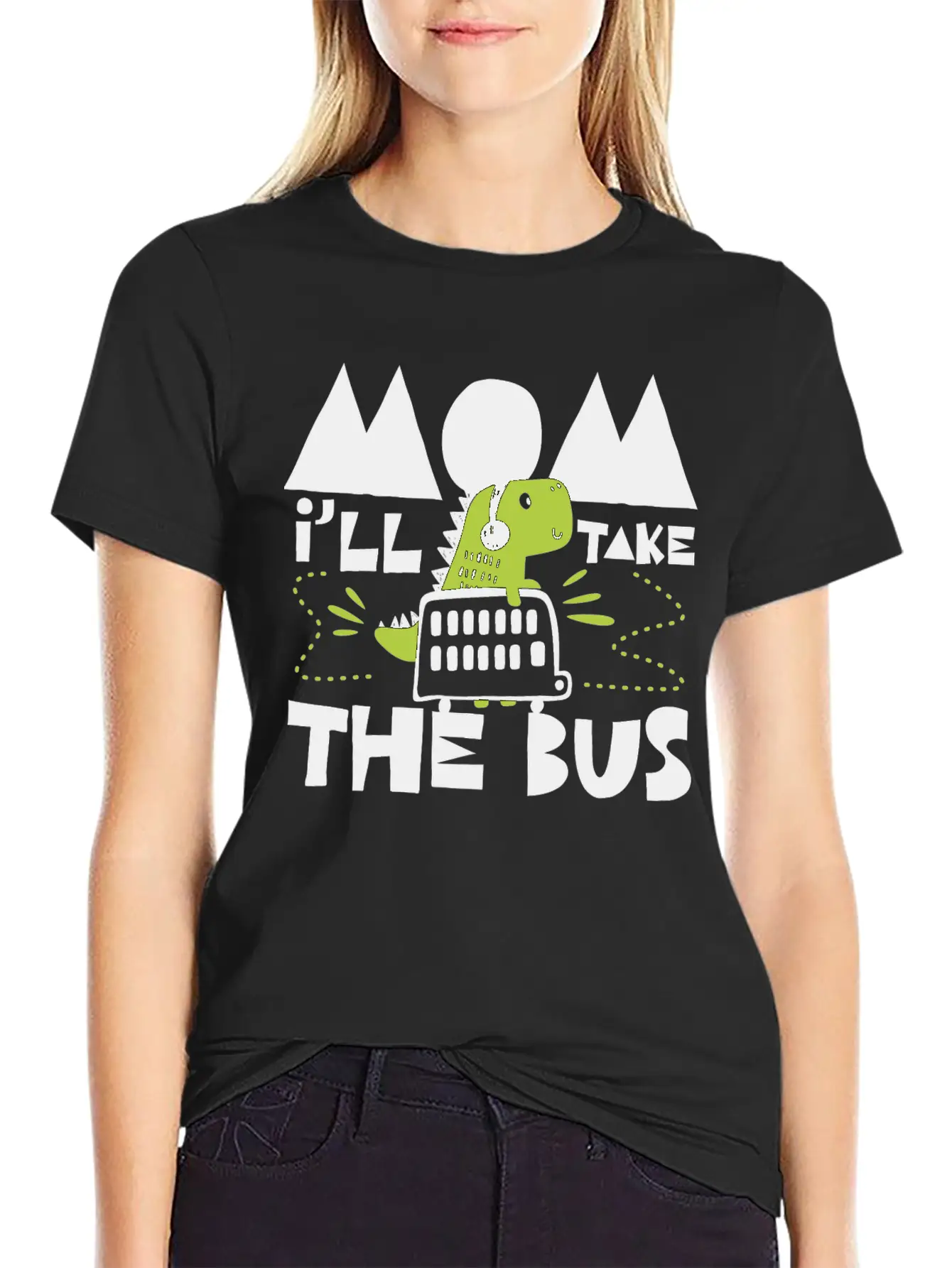 I´ll Take The Bus, Mom Breathable Soft Cotton T-Shirt – Timeless Casual Look