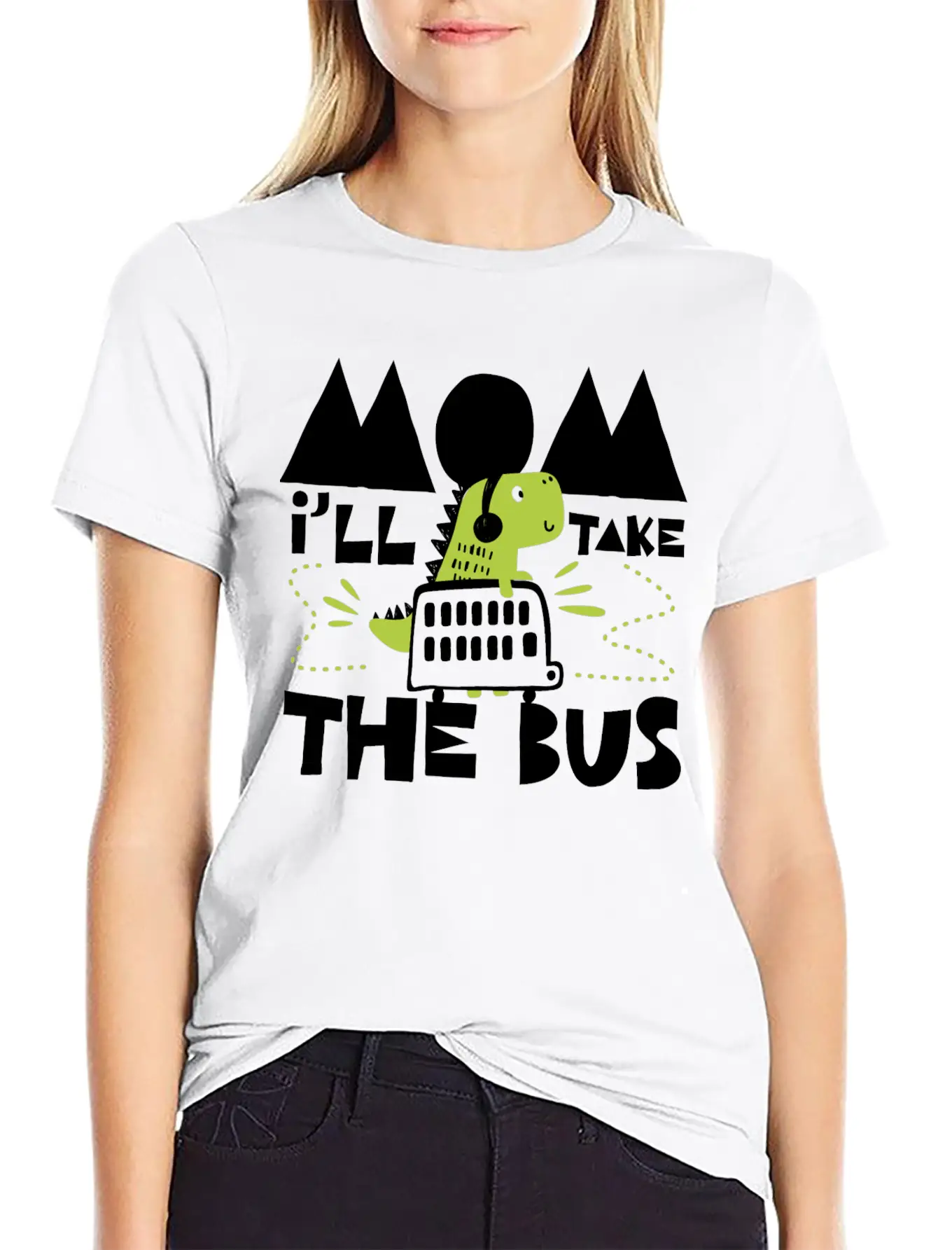 I´ll Take The Bus, Mom Breathable Soft Cotton T-Shirt – Timeless Casual Look
